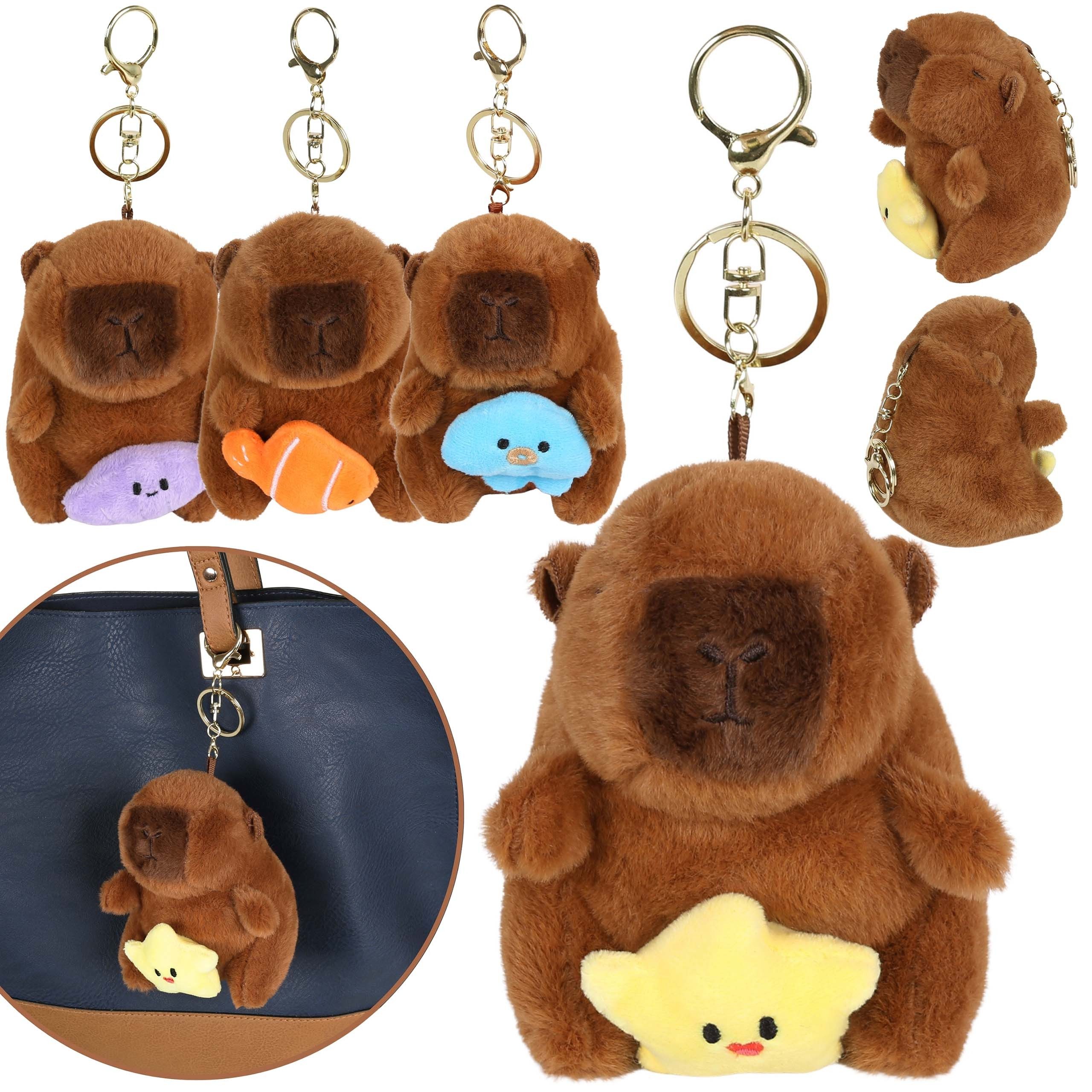Sarcia.eu Charm Medaillon CAPYBARA Taschenanhänger, PLÜSCH SCHLÜSSELANHÄNGER, Rucksack Anhänger