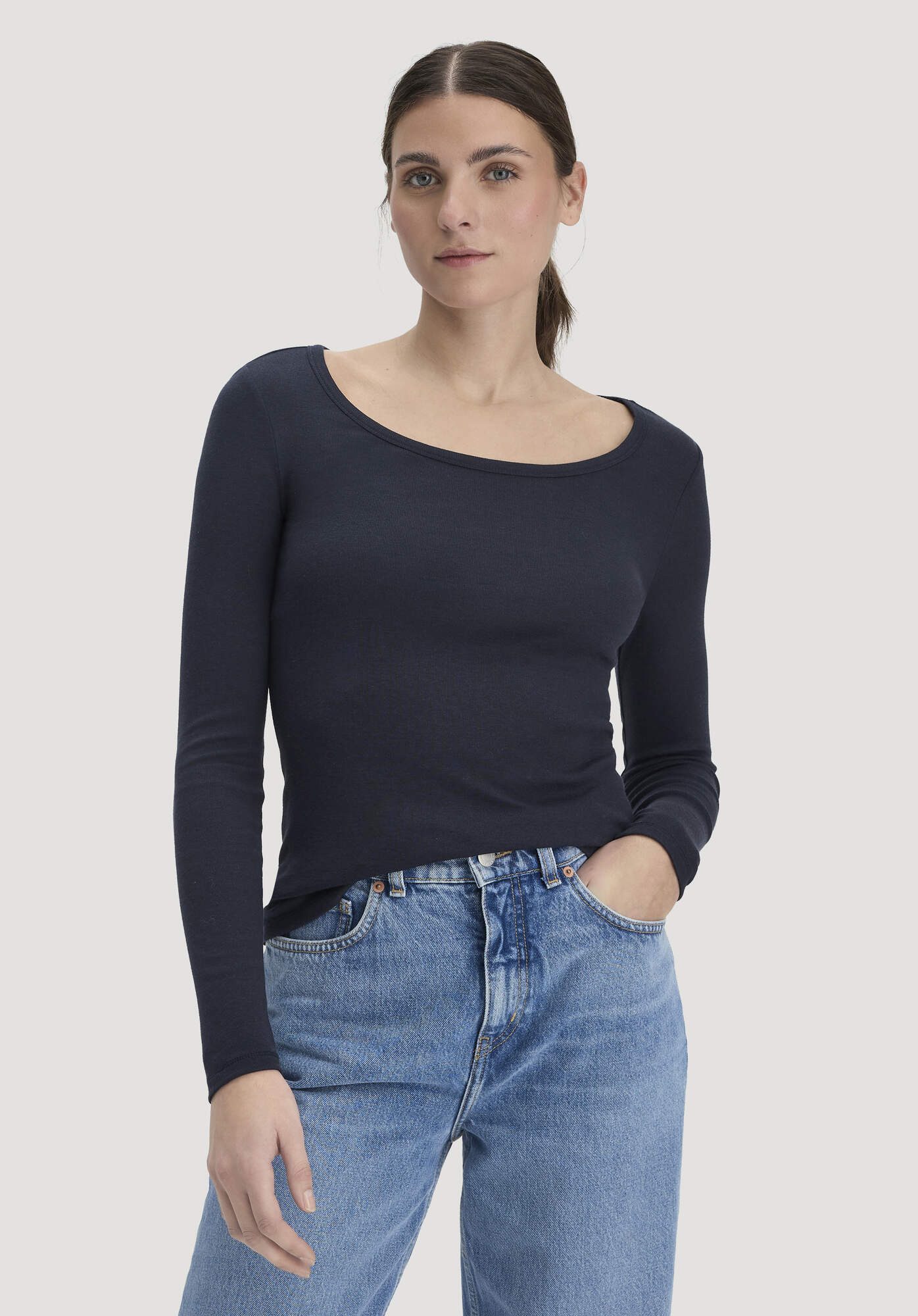 Hessnatur T-Shirt Fitted aus Bio-Baumwolle und TENCEL™ Modal (1-tlg)