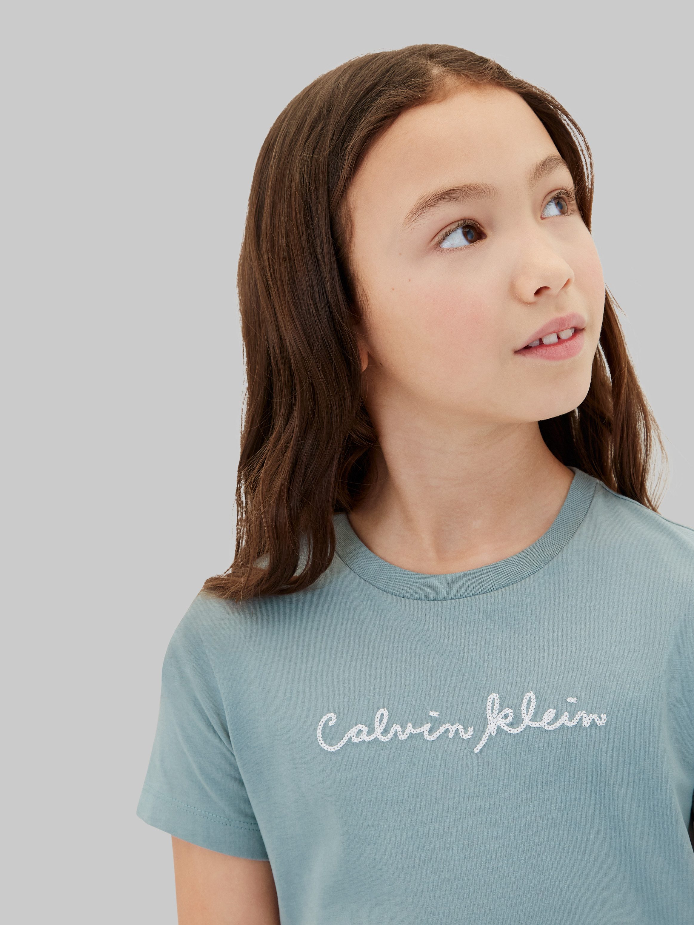 Calvin Klein Jeans T-Shirt Rundhalsausschnitt, Slim Fit, reine Baumwolle
