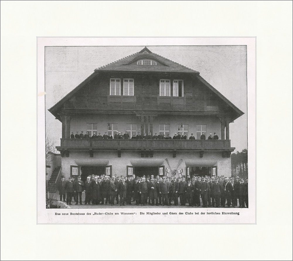 Kunstdruck Bootshaus des am Wannsee 1908 Sport Fest Berlin