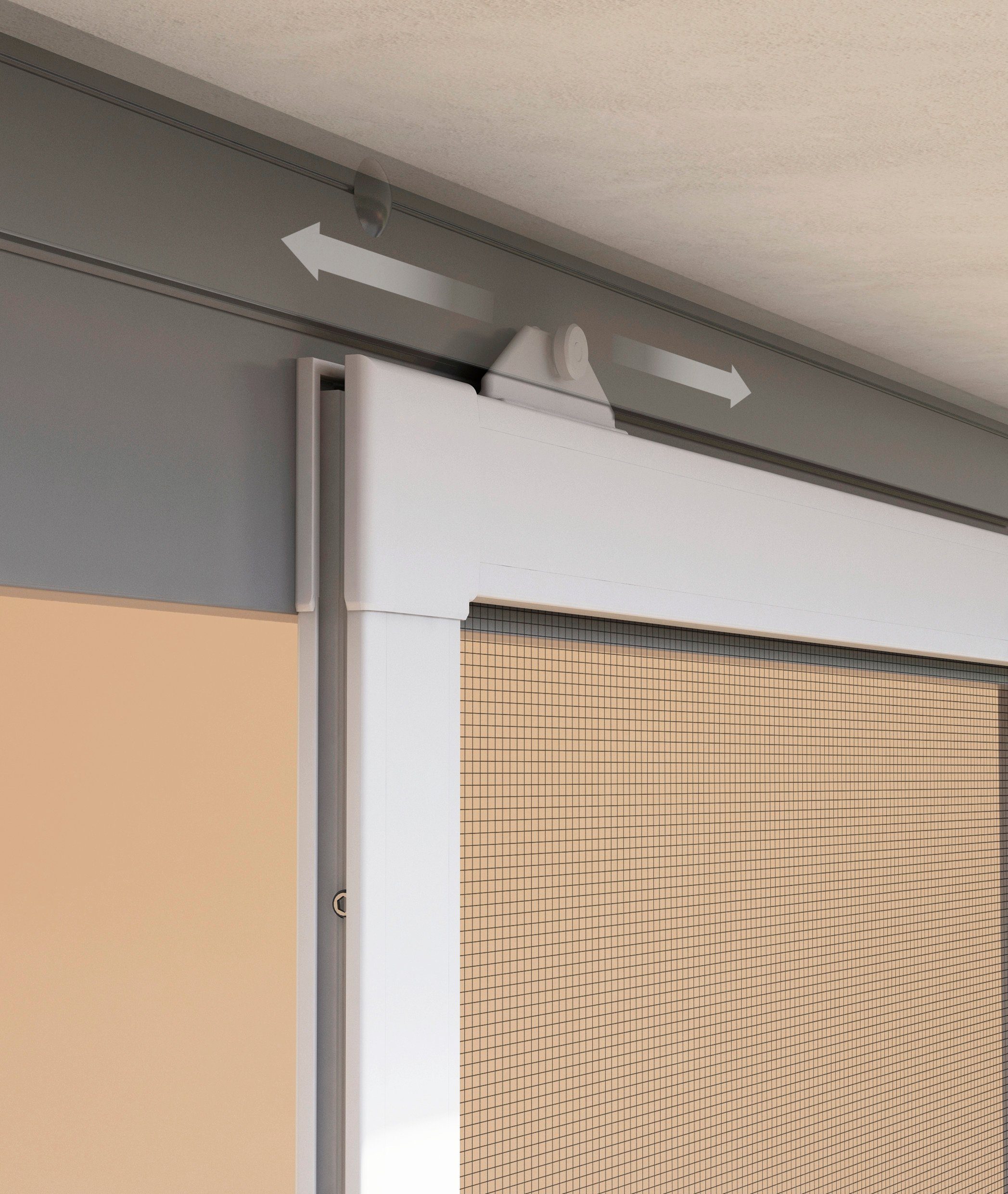 Windhager Insektenschutz-Schiebetür Expert, Fliegengitter für große doppelflügige Terrassentüren, (1-St), Schiebetür für Balkon,120 x 240 cm, erhältlich in anth – Bild 5 von 5