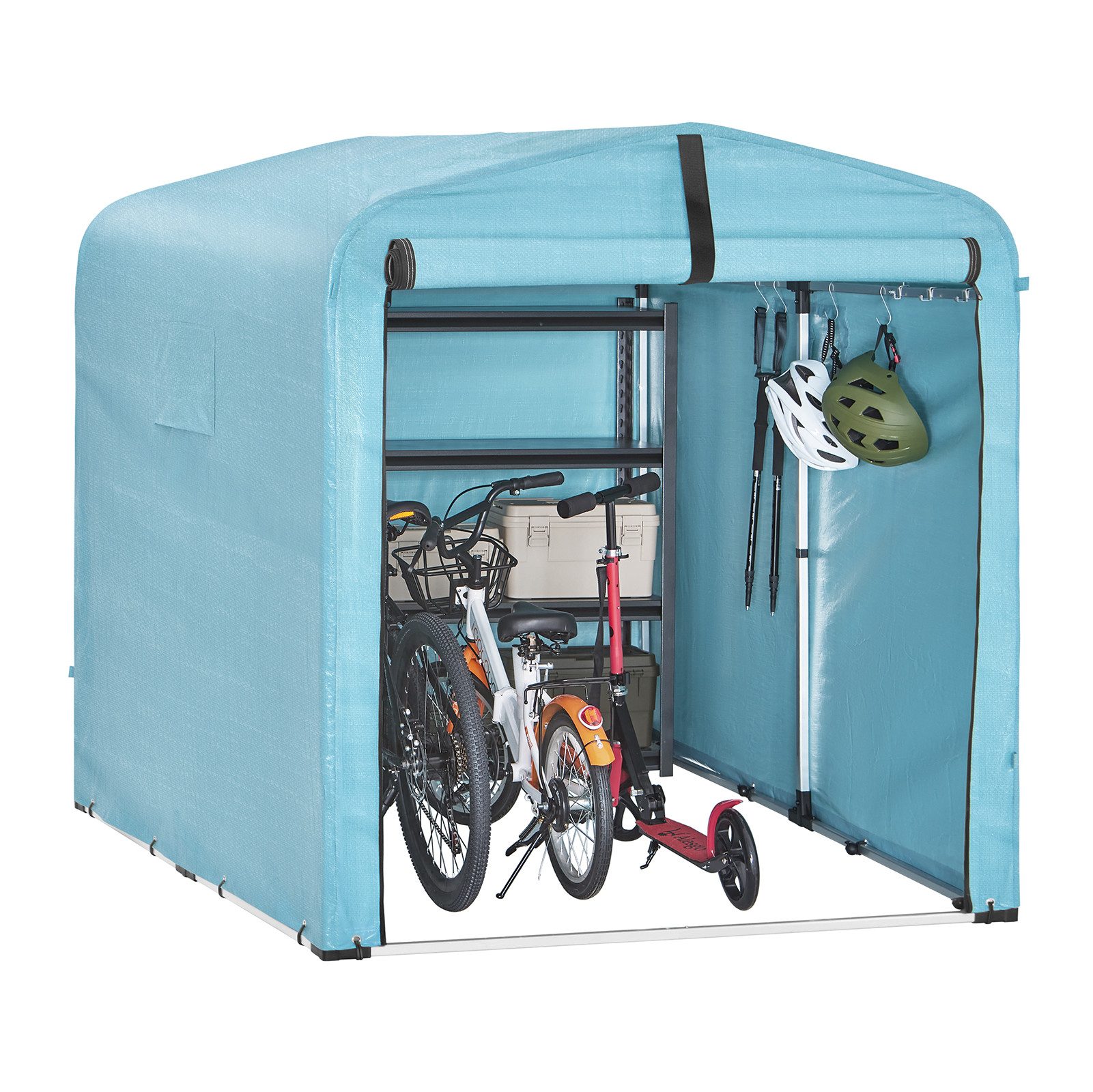 SoBuy Foliengerätehaus KLS11,Fahrradgarage wetterfest, Geräteschuppen, UV-S günstig online kaufen