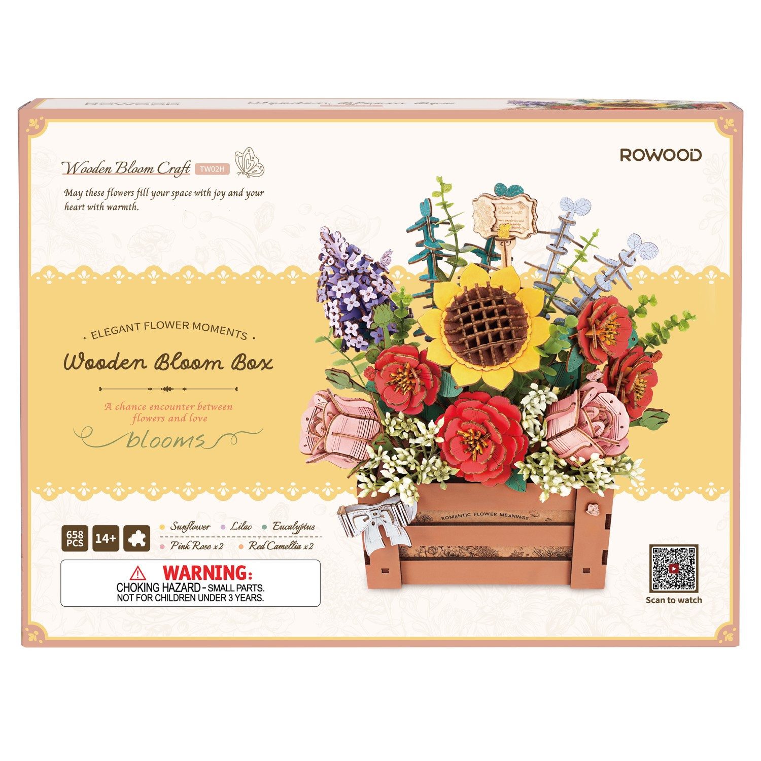 Rowood 3D-Puzzle Wooden Bloom Box, Puzzleteile günstig online kaufen