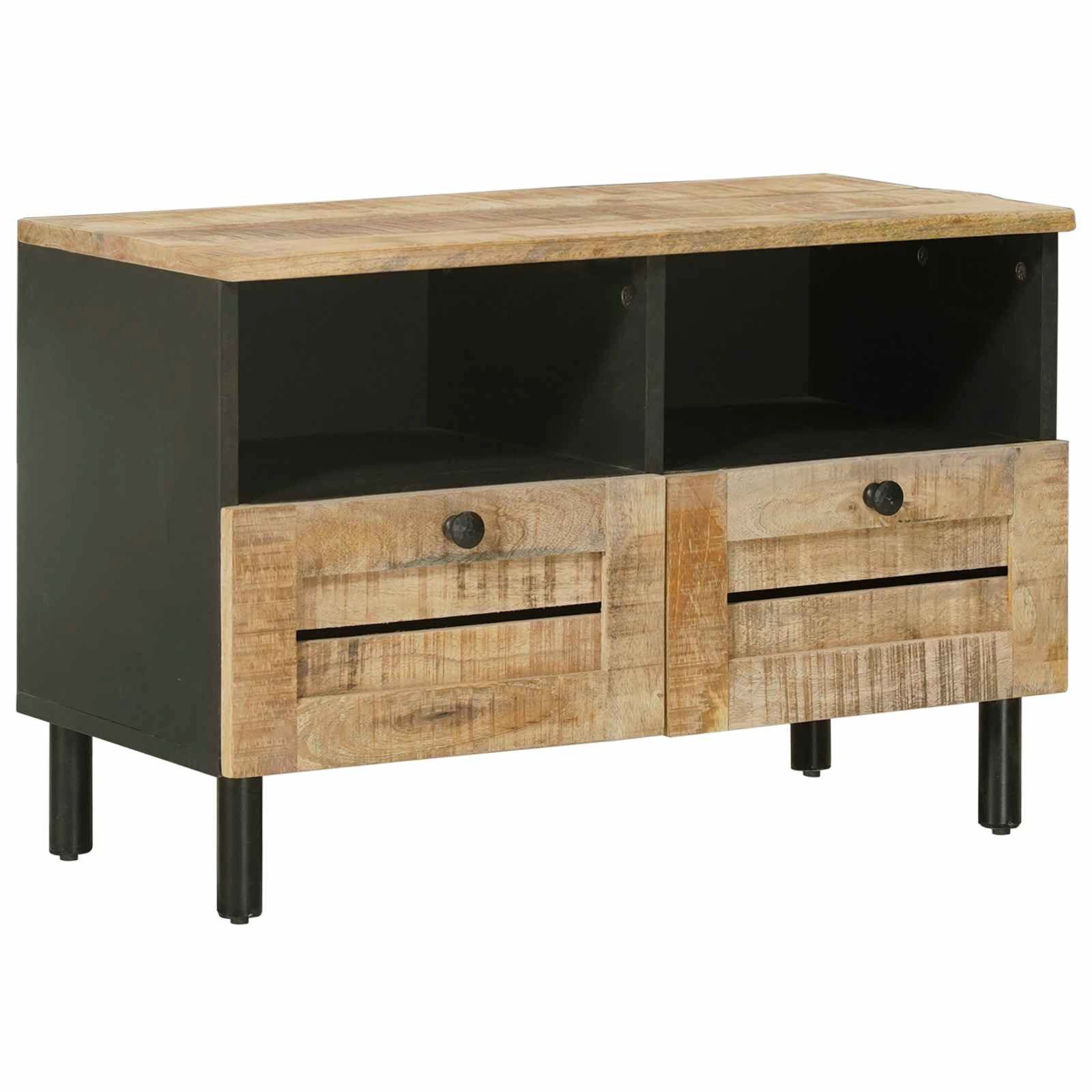 vidaXL Schranksystem Stauraumschränke Natur 70 x 33 x 46 cm Massivholz (1-St)