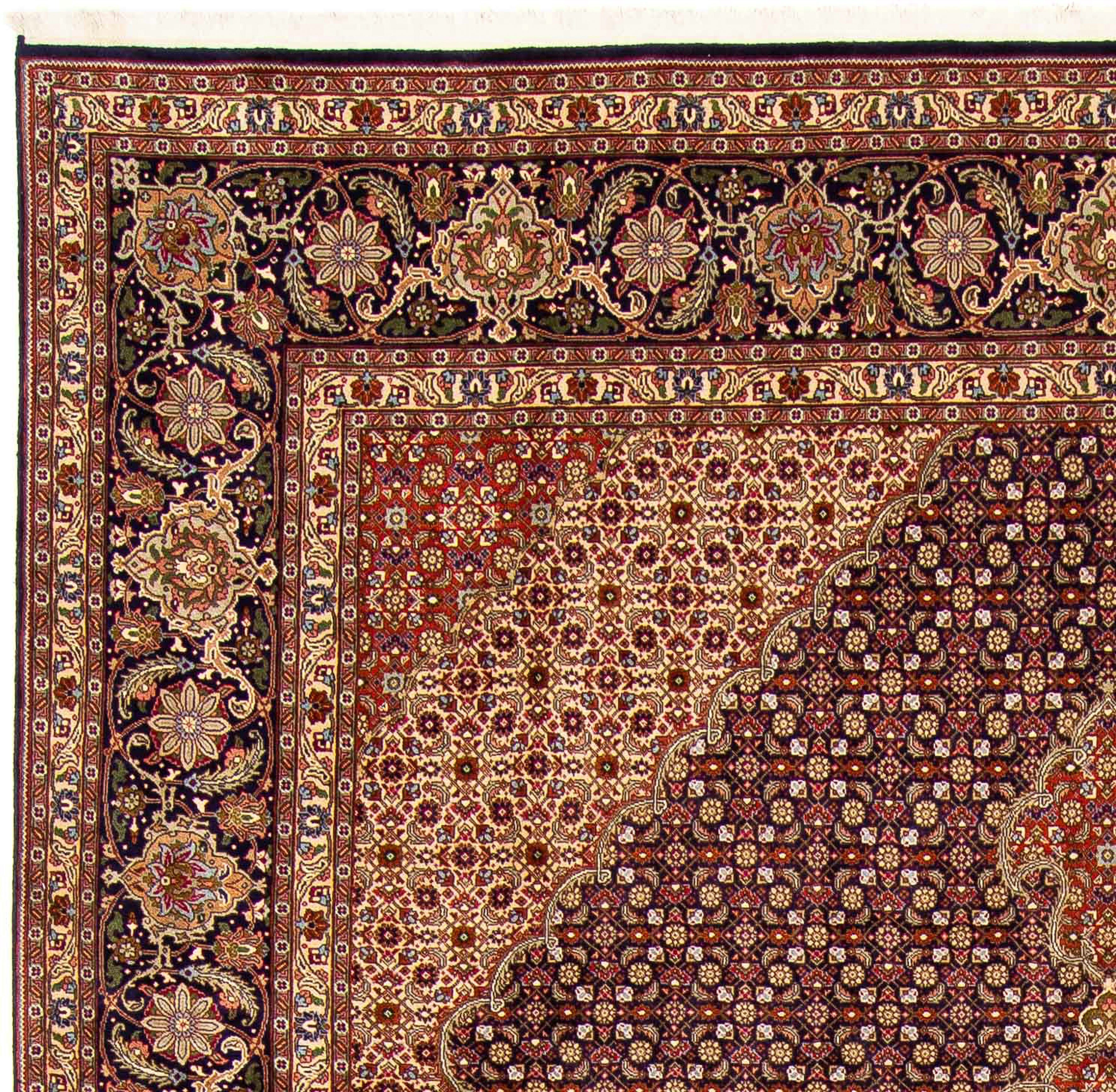 Orientteppich Perser - Täbriz - x 10 Handgeknüpft, morgenland, rechteckig, mehrfarbig, Einzelstück mit 393 - 293 mm, Zertifikat Wohnzimmer, Höhe: cm
