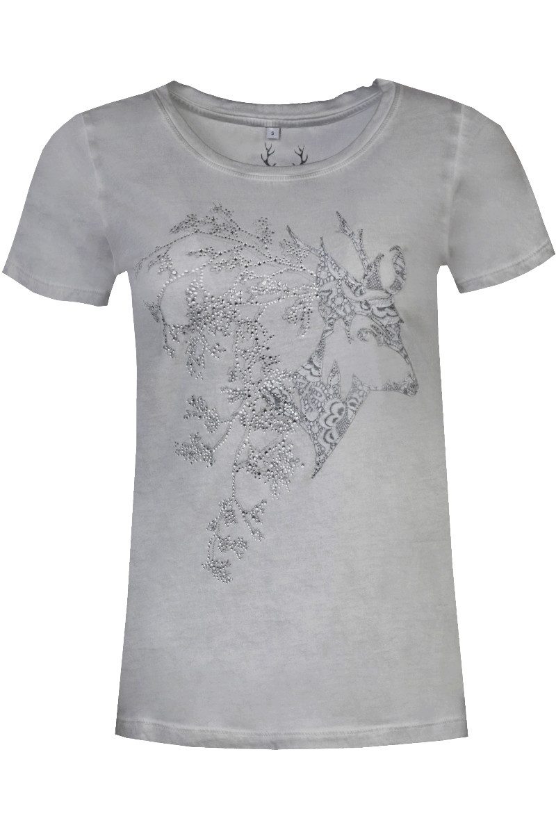 MarJo Trachtenshirt Trachtenshirt Damen - LIZZY - hellgrau günstig online kaufen