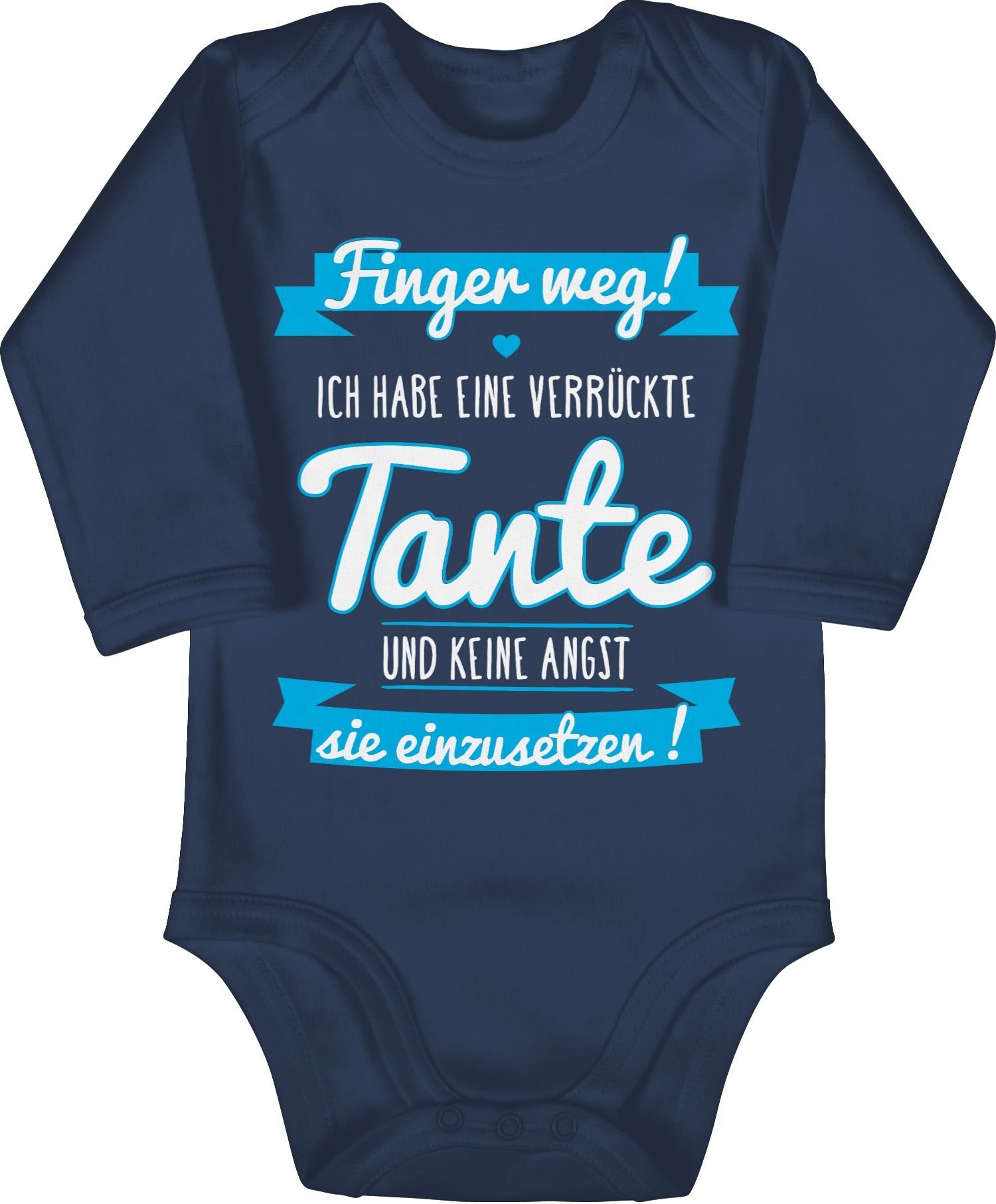 Shirtbody Ich habe eine verrückte Tante Blau