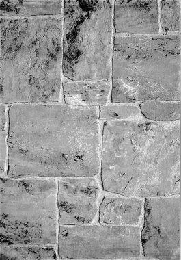 Teppich Designer Teppich Modern Steinmauer Marmor Optik in Grau, Vimoda, Rechteckig