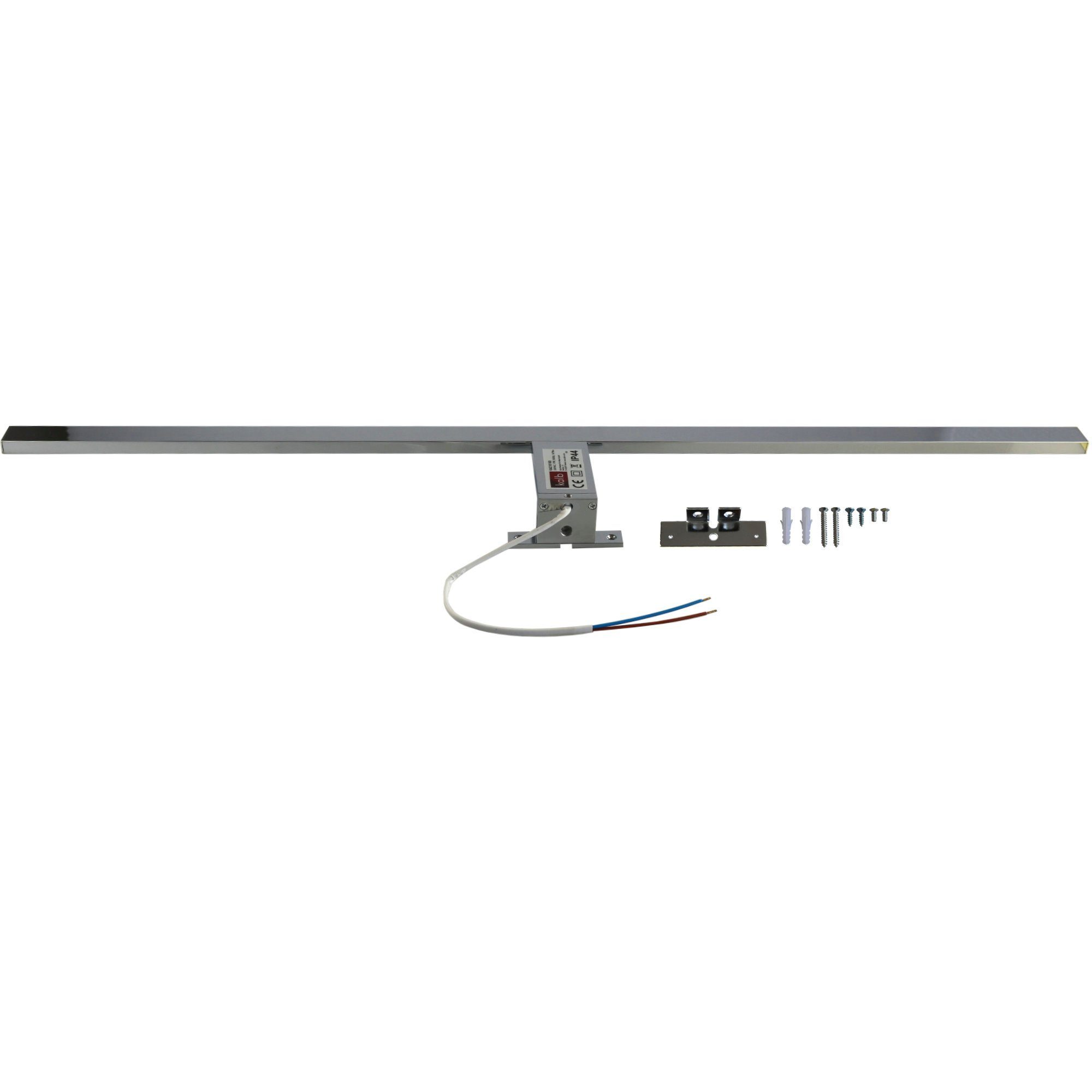 kalb Spiegellampe Spiegelleuchte verchromt, Badlampe LED neutralweiß Badleuchte 230V, 100cm