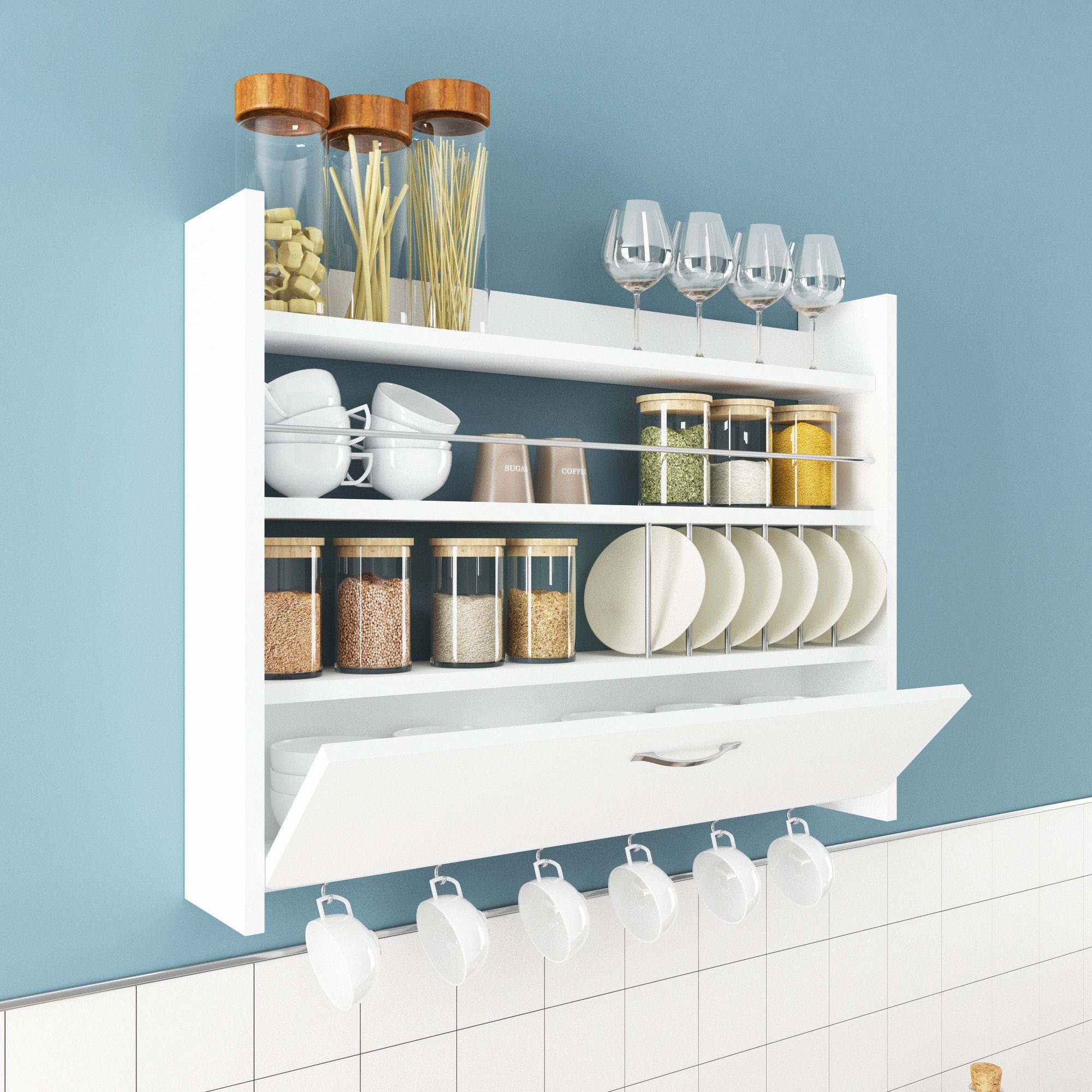 Skye Decor Wandregal 100% MELAMINE COATED PARTICLE BOARD, 65 cm x 15 cm x 8 günstig online kaufen