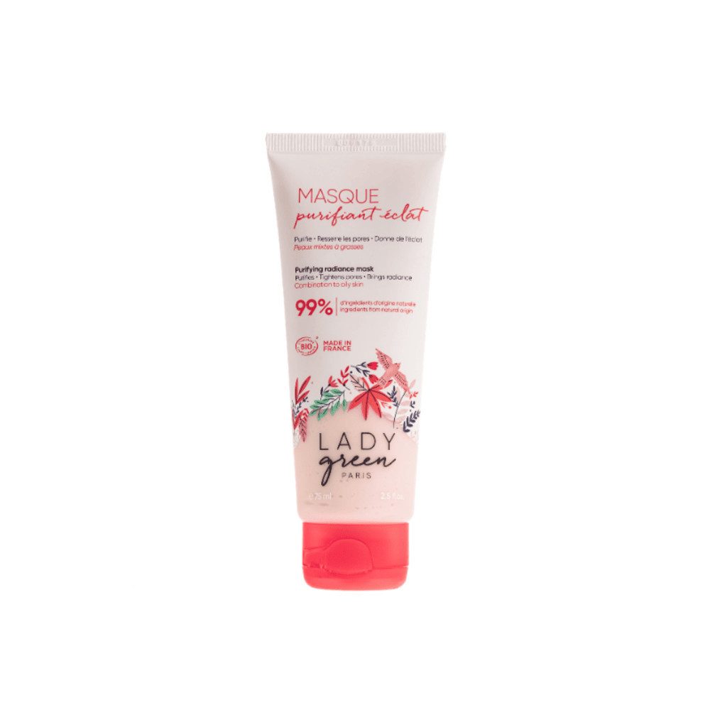 LADY GREEN PARIS Gesichtspflege, Reinigende Gesichtsmaske mit Bio Aloe Vera, Neem und Bio Erdbeere