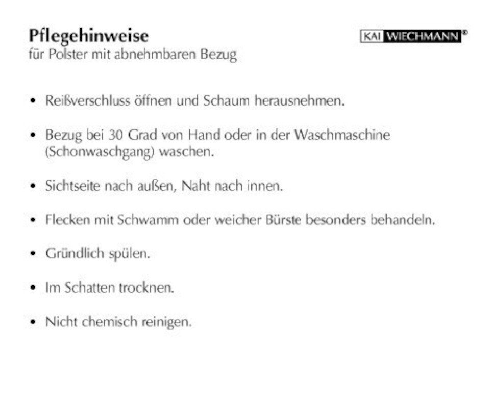 Kai Wiechmann Bankauflage Sitzauflage 110-170 x 47 cm als pflegeleichtes Polster für Gartenbänke, Bankkissen aus 100% Polyester mit Reißverschluss