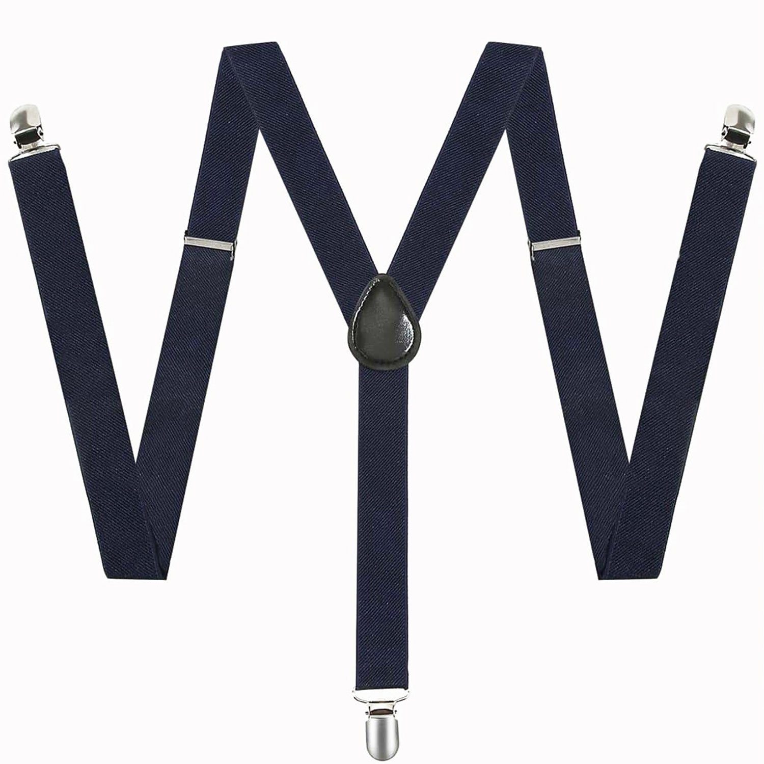MAGICSHE Hosenträger Y-Design,verstellbar,mit extra starken Clipverschluss 3cm Breites Navy blau