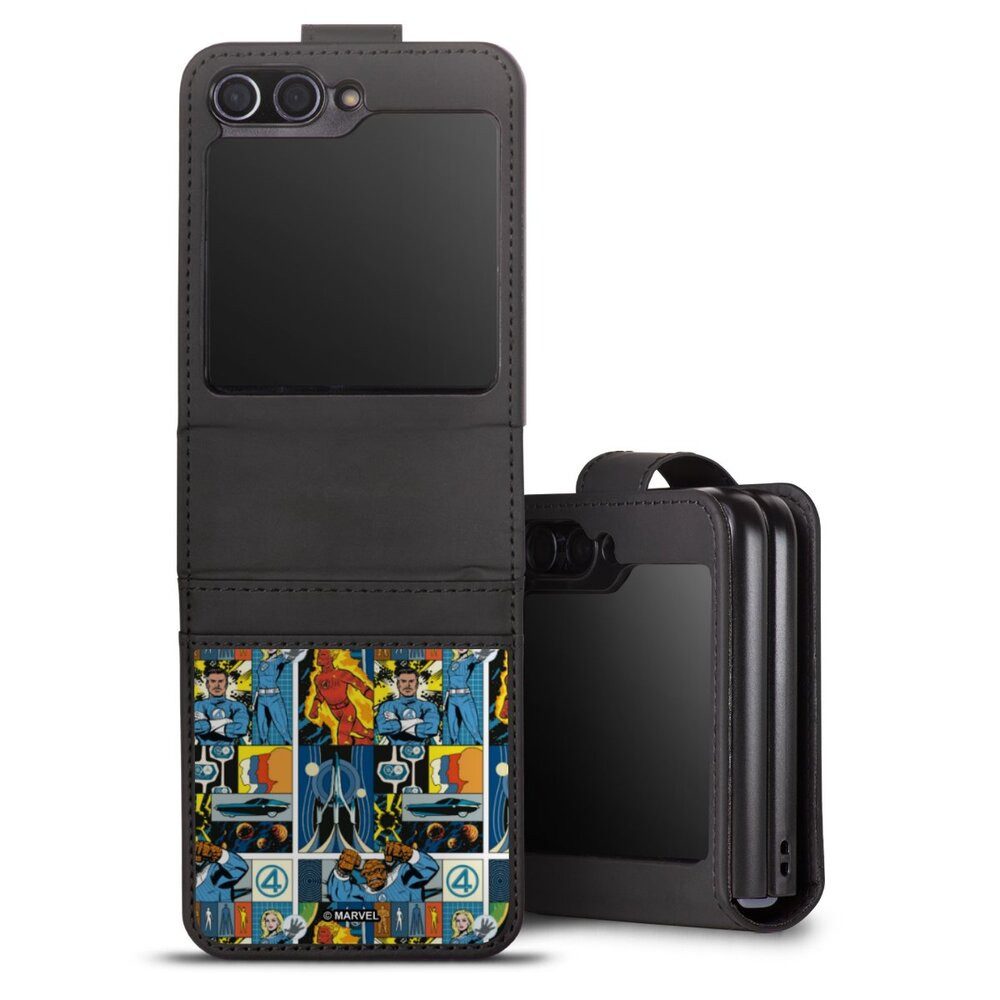 DeinDesign Handyhülle Marvel The Fantastic Four Offizielles Lizenzprodukt, Samsung Galaxy Z Flip 5 Hülle Handy Flip Case Wallet Cover