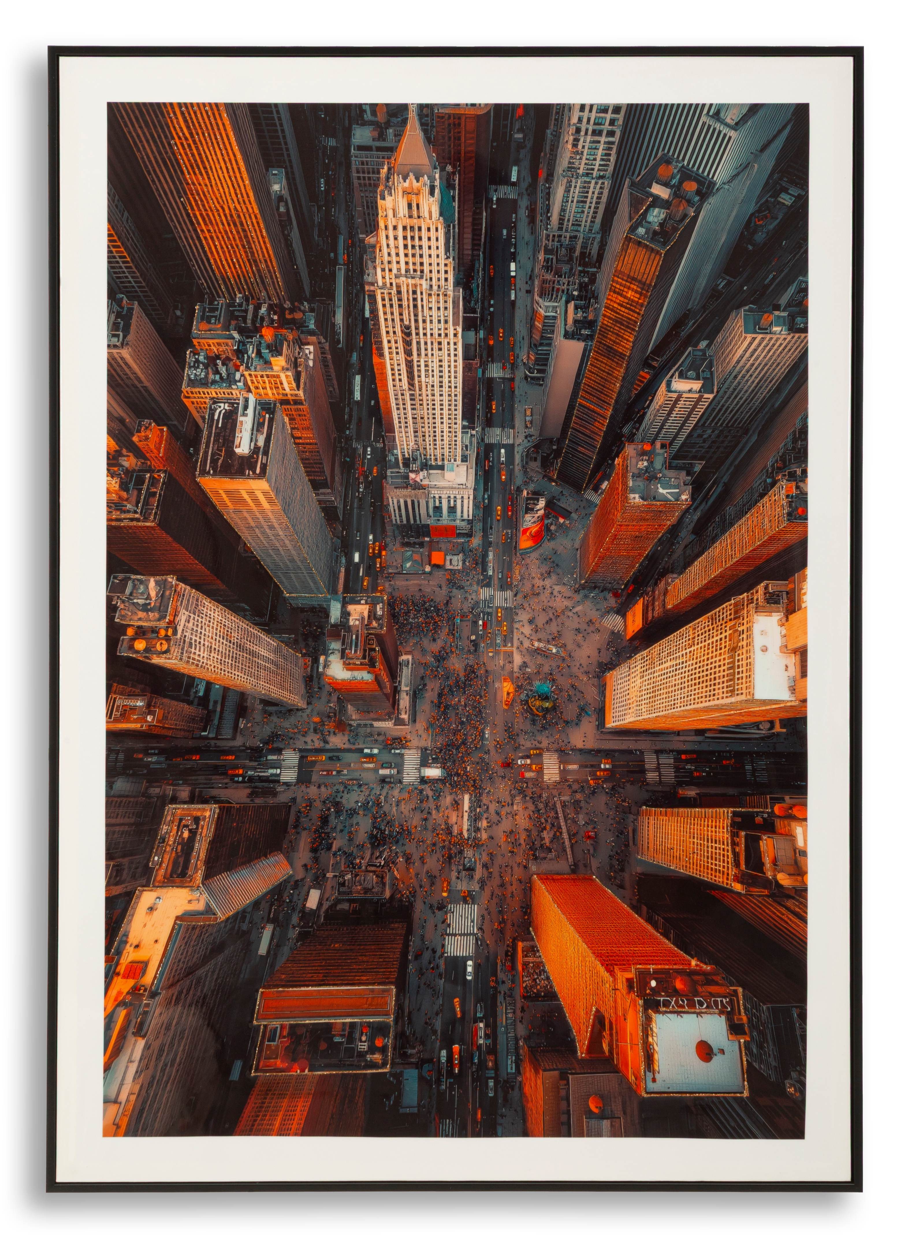 MF Leinwandbild Wandbild Times Square Pulse New York Modern 102x72cm, (1 St)