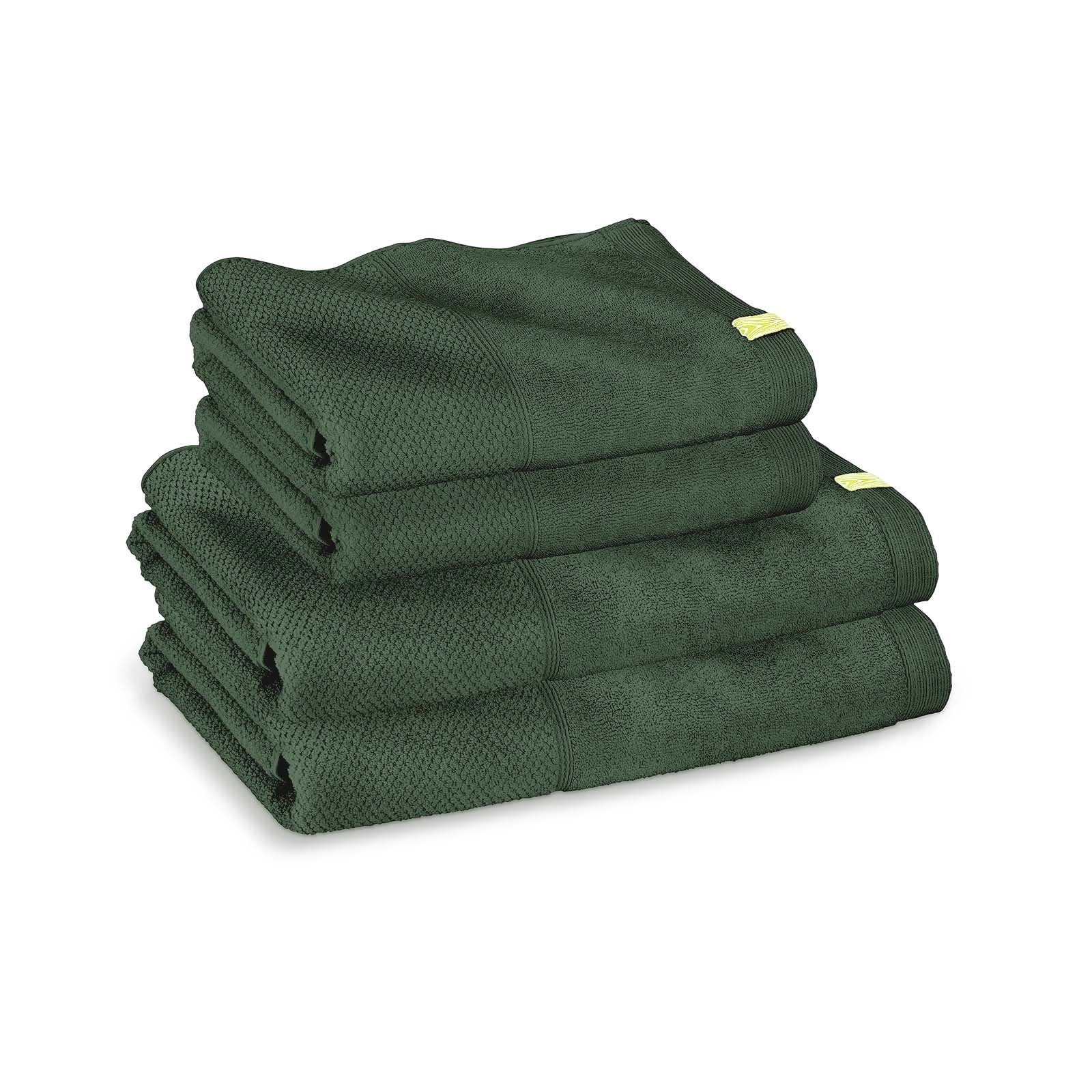 Kushel Handtücher The Daily Set, trocknet schnell, bleibt weich, umweltfreundlich, fair hergestellt Forest Green | Alle Handtücher
