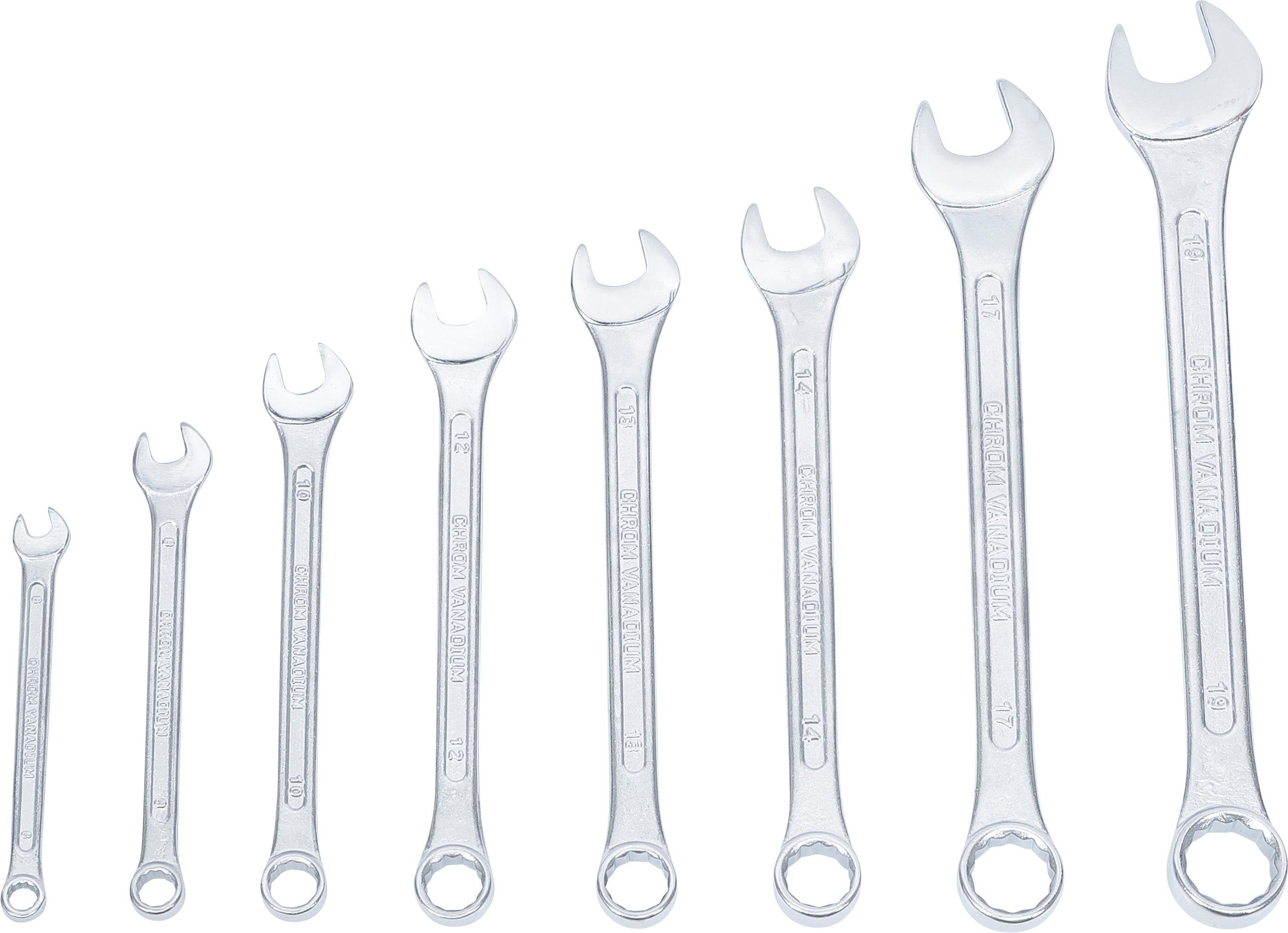 Maul-Ringschlüssel-Satz, technic 8-tlg. 19 - BGS mm, Maulschlüssel SW 6