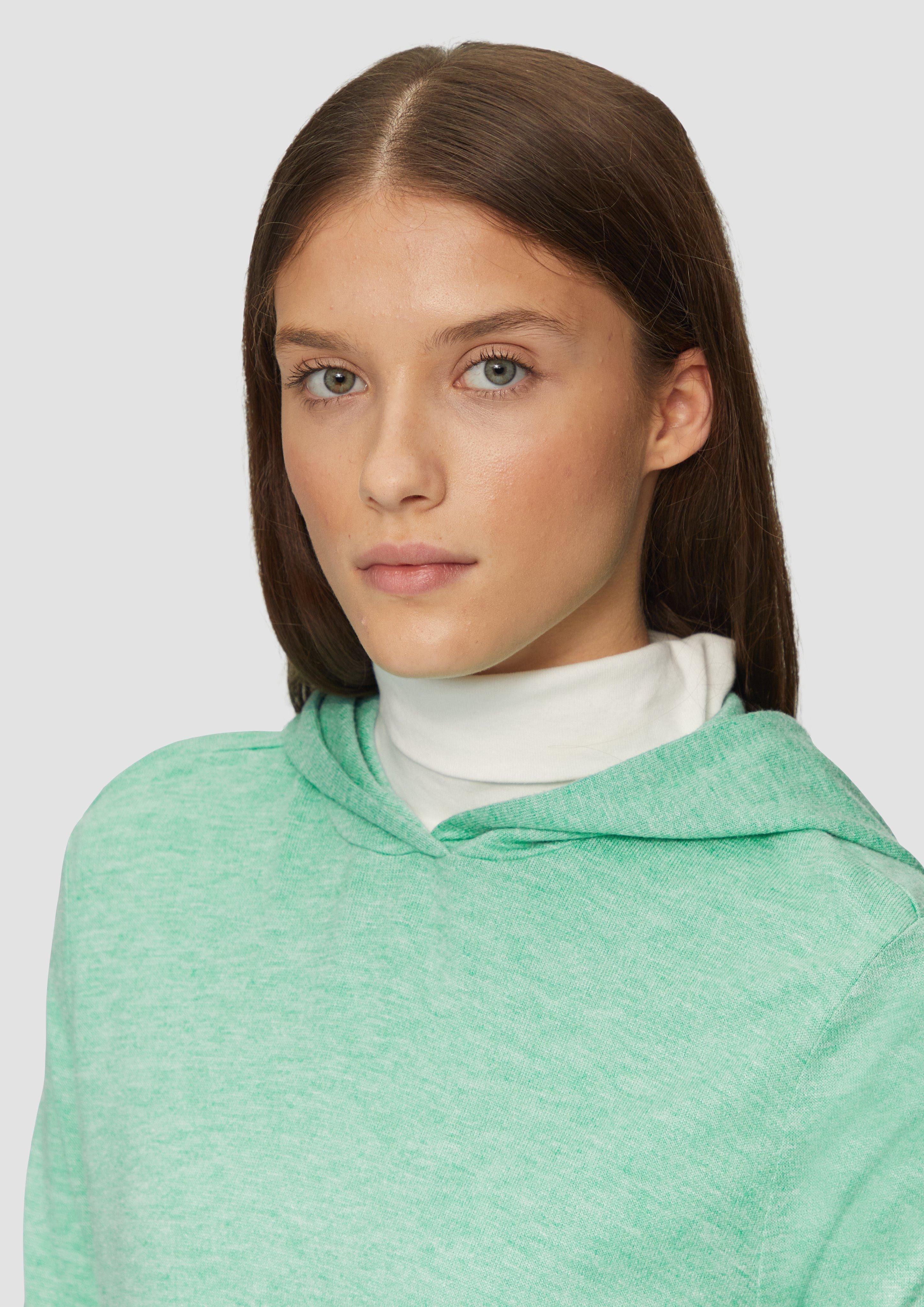 s.Oliver Langarmshirt Leichter Hoodie aus Viskose-Jersey günstig online kaufen