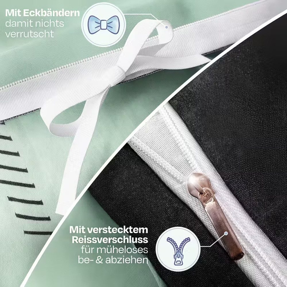 Sentidos Bettwäsche Set 135x200cm 4teilig %100 Baumwolle, Baumwolle, 4 teil günstig online kaufen