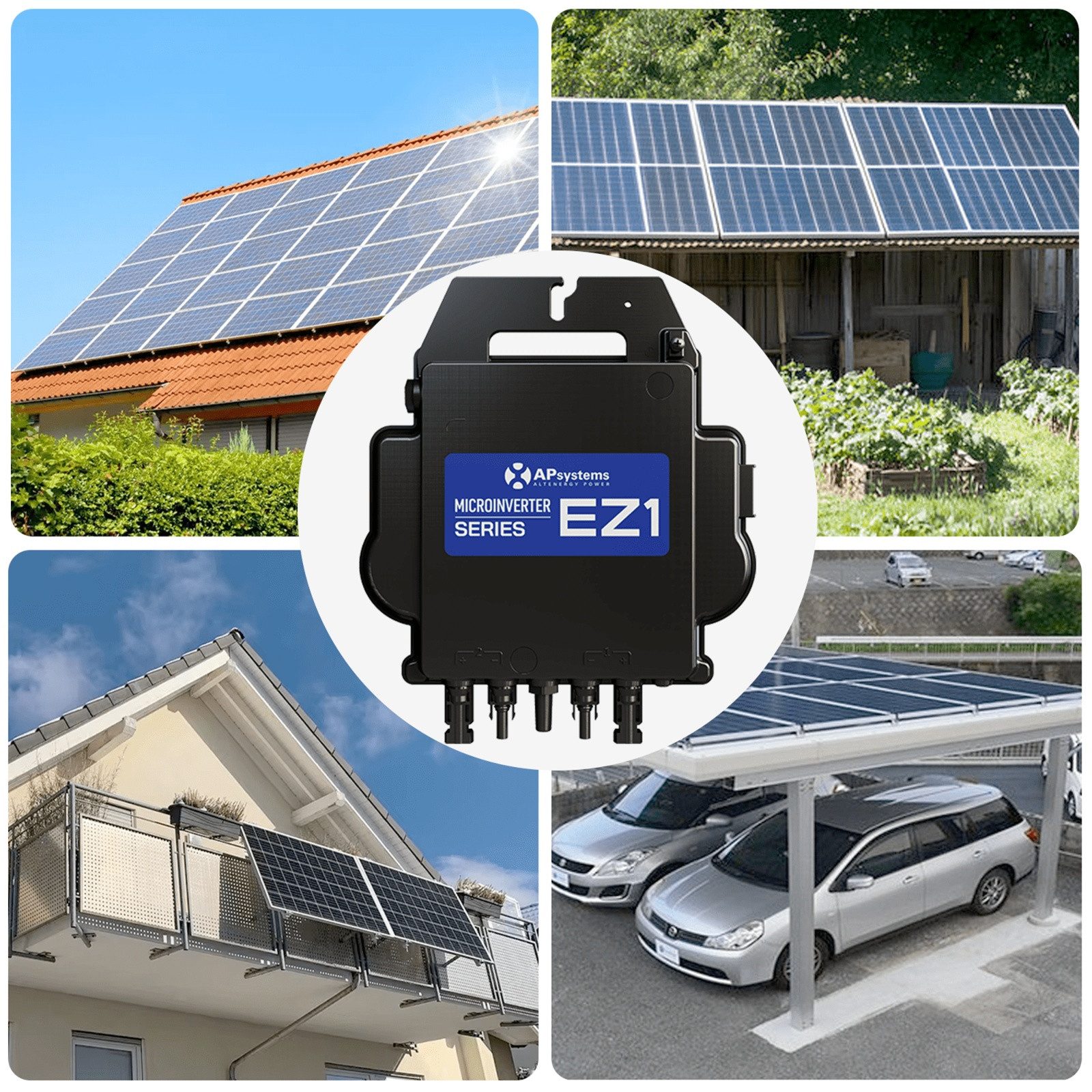 SUNNIVA Wechselrichter AP Systems Mikro-Wechselrichter 800 W EZ1-M-EU für Balkonkraftwerk, (IP67 wetterfest, Plug-&-Play Installation, 2 MPPT, Bluetooth & WIFI, – Bild 5 von 5