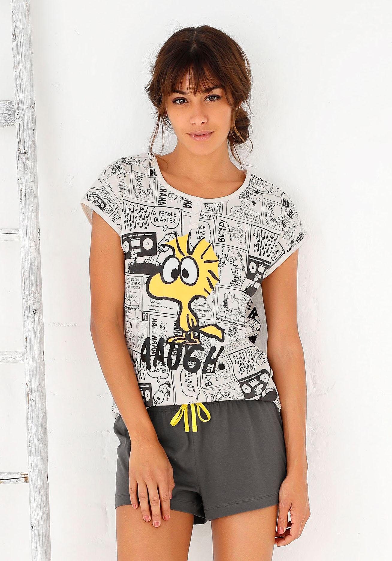 PEANUTS Shorty (2 tlg., 2-teilig) mit Woodstock-Comicprint günstig online kaufen