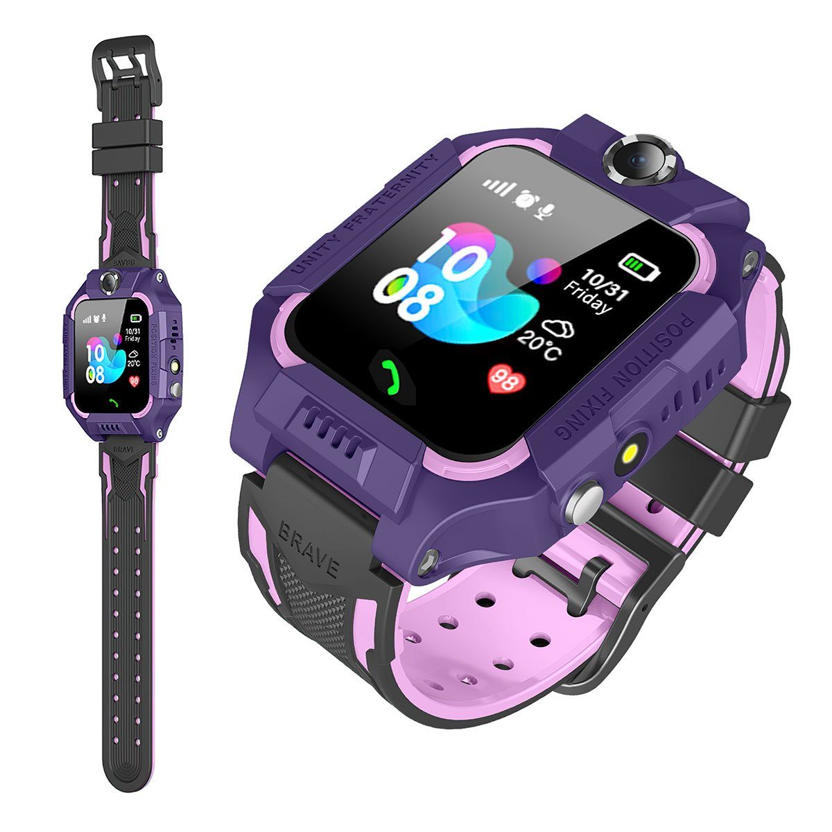 Welikera 2G Kinder Uhr mit 1,4 Zoll Bildschirm,SOS,Telefonfunktion,380mAh Smartwatch