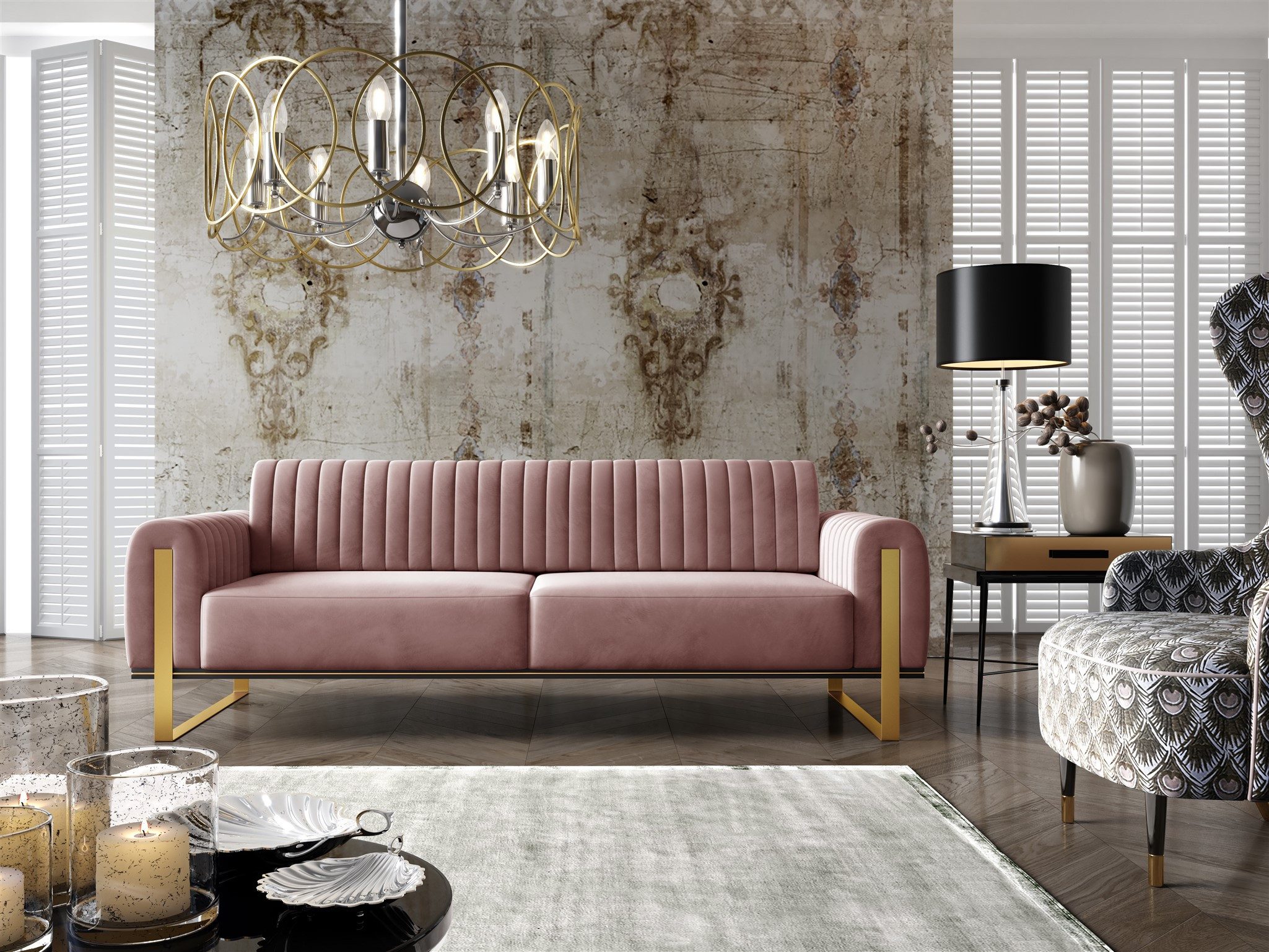 Fun Möbel 3-Sitzer Sofa Designersofa VALERIE günstig online kaufen