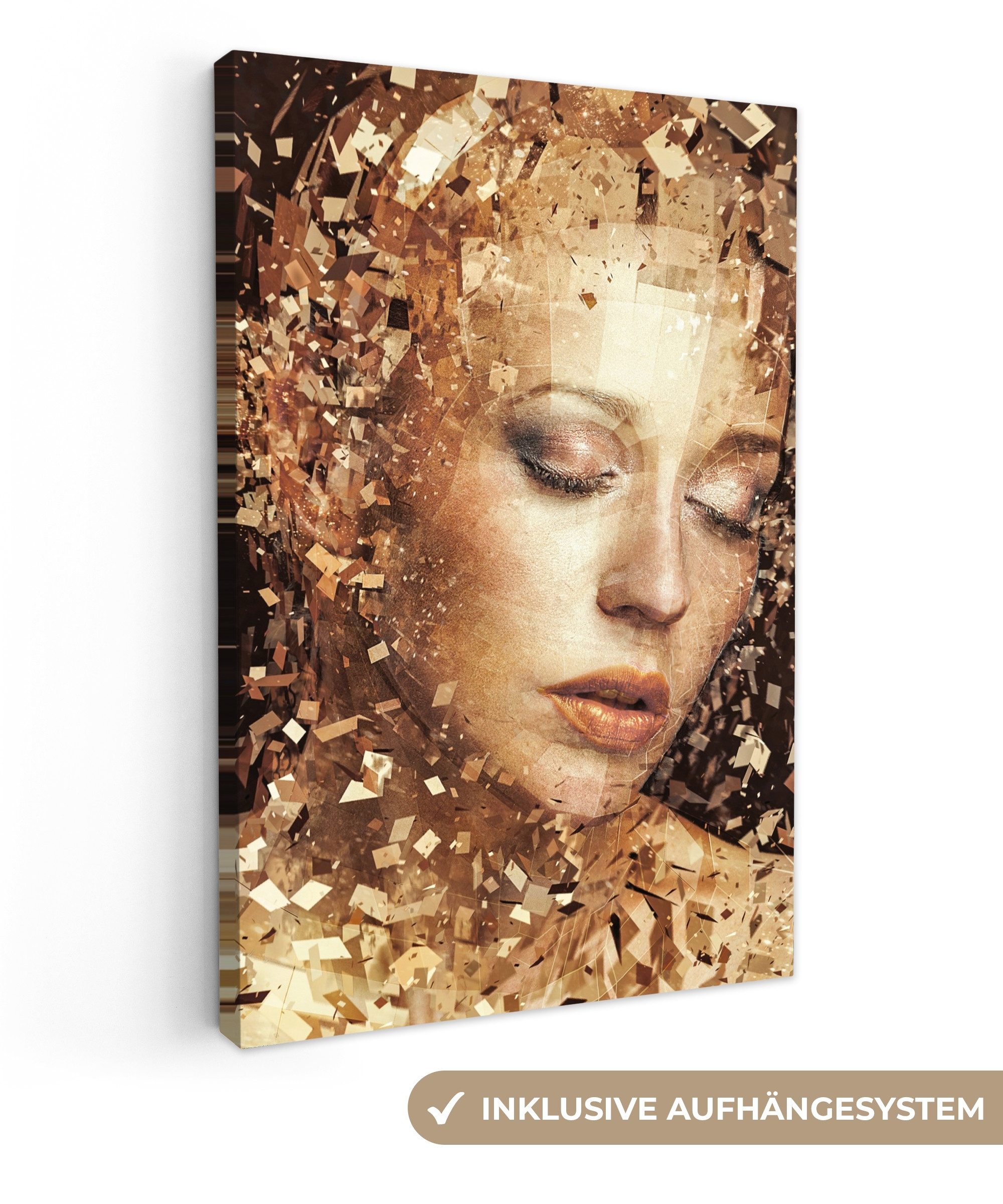 OneMillionCanvasses® Leinwandbild Frau - Abstrakt - günstig online kaufen