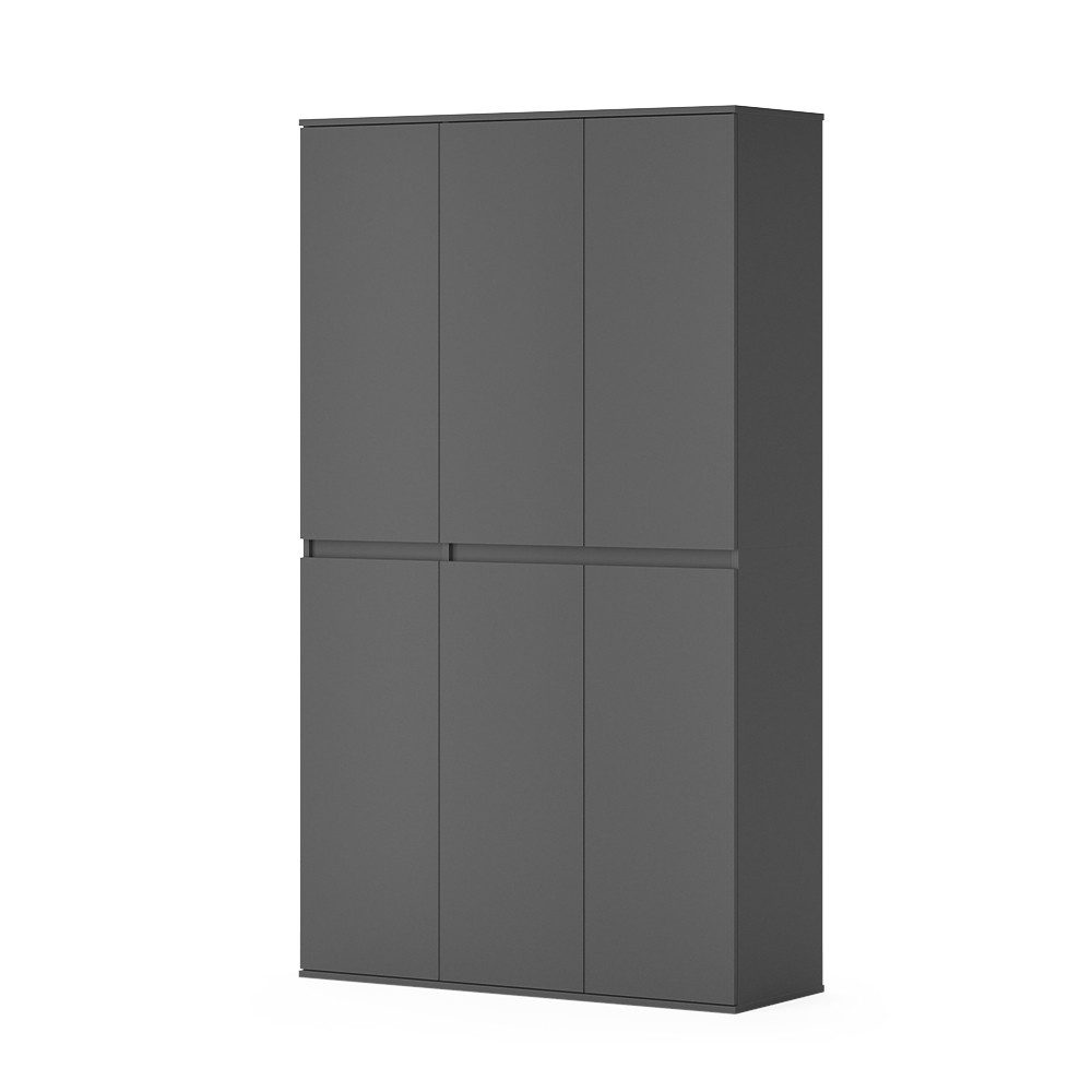 Vicco Kleiderschrank Claus, Anthrazit, 111 x 191.5 cm mit 6 Türen günstig online kaufen