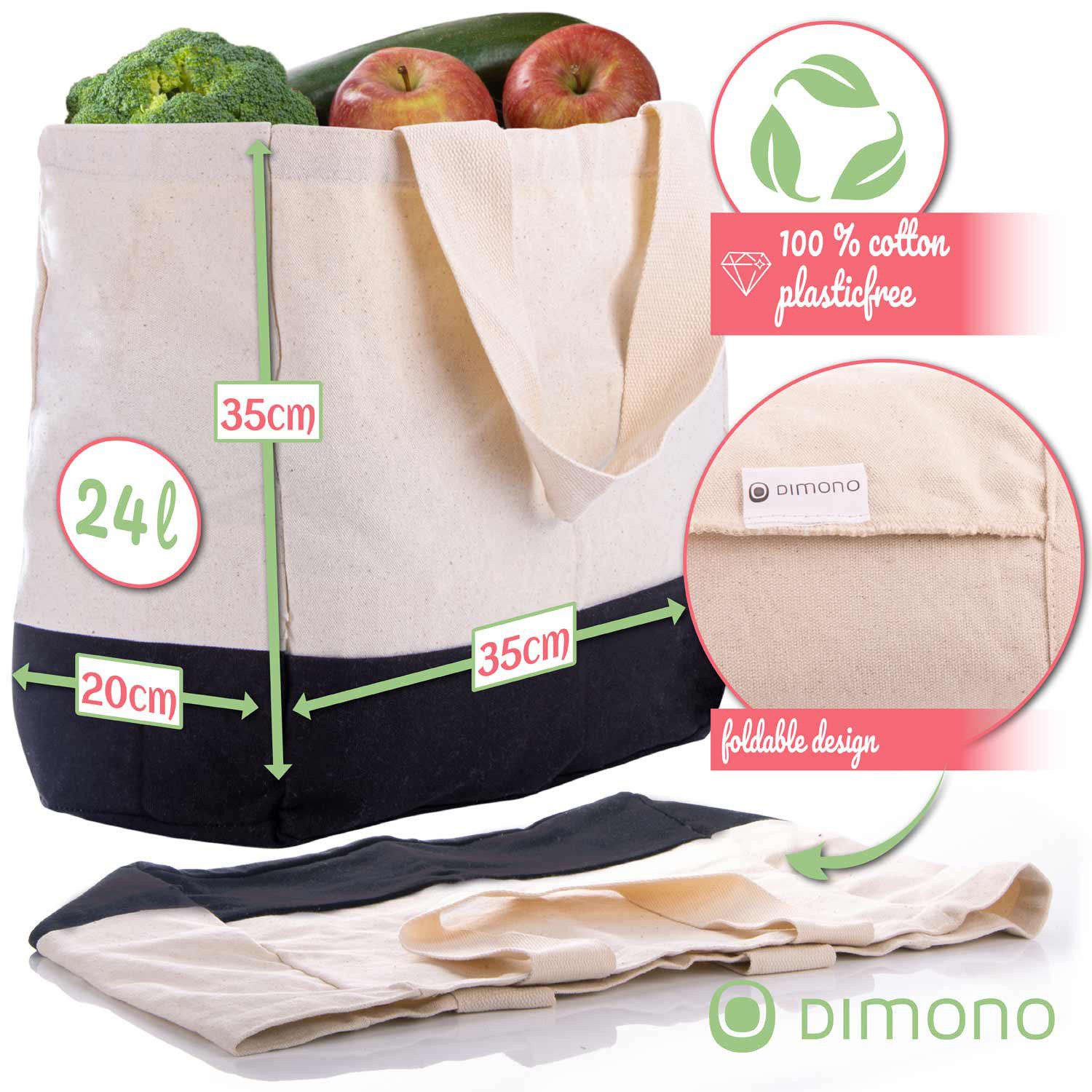 Dimono Einkaufsbeutel Einkaufstasche Shopper Stofftasche, Obst- & Gemüsebeu günstig online kaufen