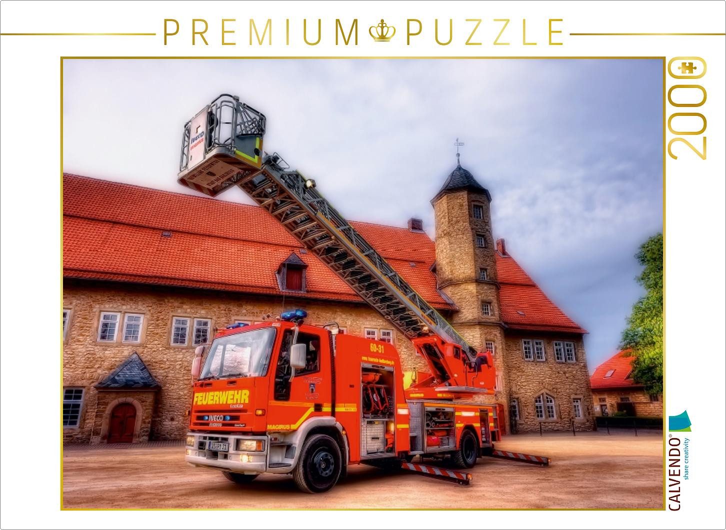 CALVENDO Puzzle CALVENDO Puzzle Turntable Ladder 23/12, Bad Harzburg Fire Department, 2000 Puzzleteile
