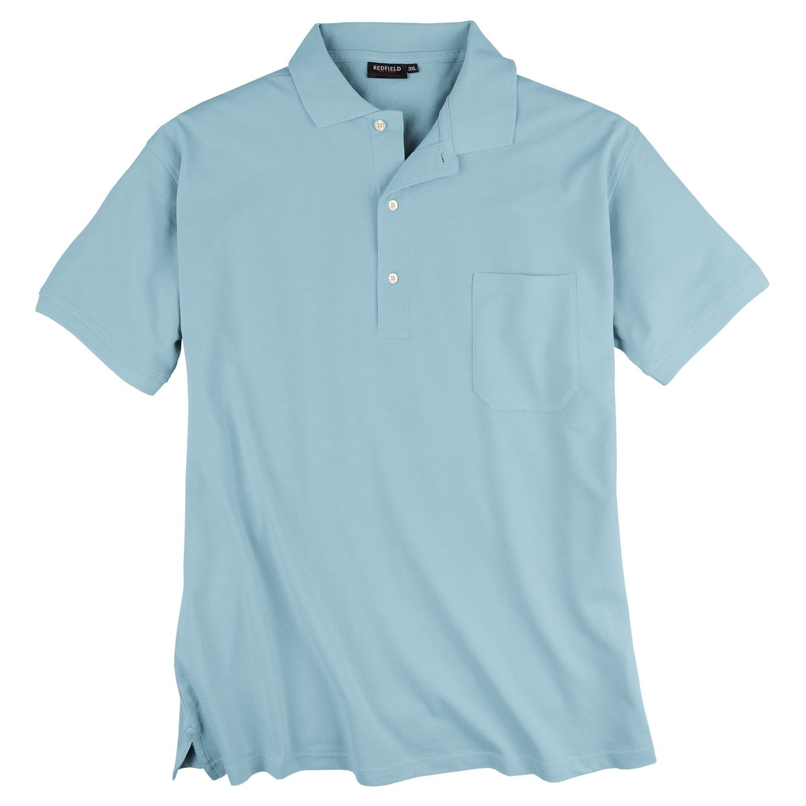 redfield Poloshirt Poloshirt Übergröße hellblau Piqué günstig online kaufen