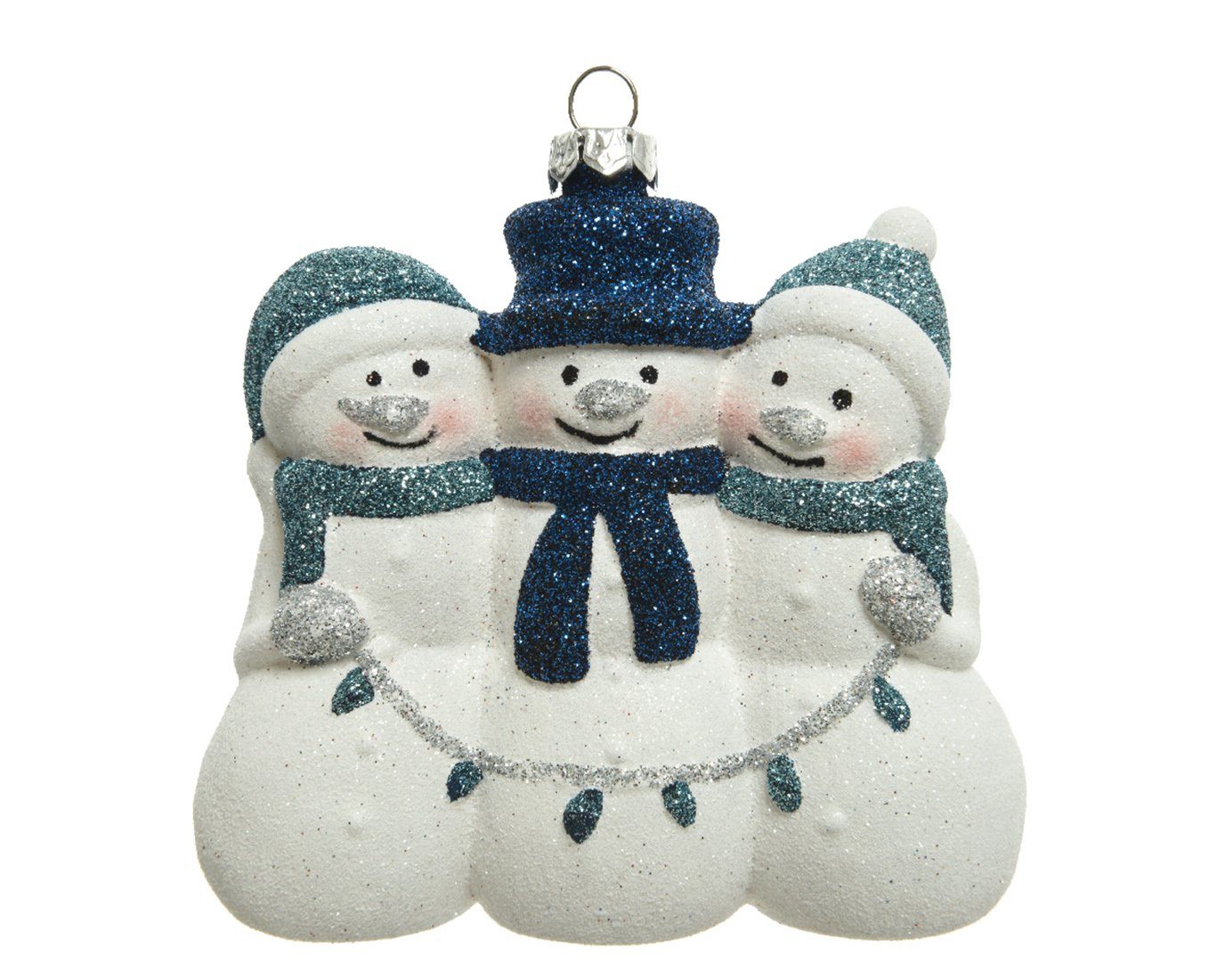 decorations Trio Christbaumschmuck Kunststoff season 10,5cm Christbaumschmuck, Schneemann weiß Decoris