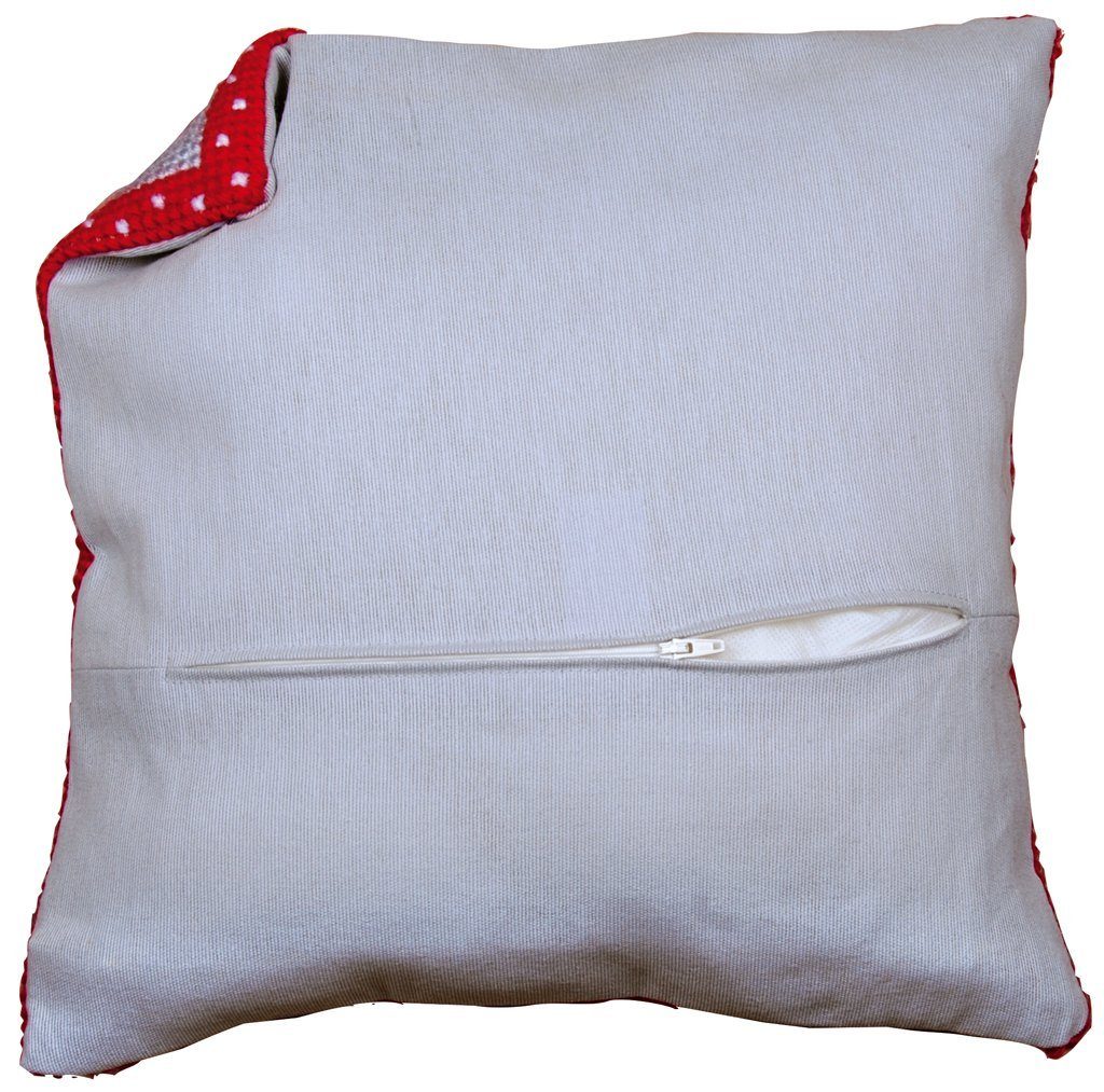 Vervaco Kreativset Kissenrücken mit Reißverschluss für Stickkissen oder Knüpfkissen, (Set, Vervaco embroidery Kit), Made in Europe