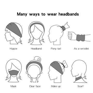CALIYO Haarband 6 Stück Stirnbänder Damen Frauen Breites Haarband Haarreifen für Mädchen Boho Knot Elastische Lauf Yoga Kopfwickel Haarbänder Elastische Haarschmuck…