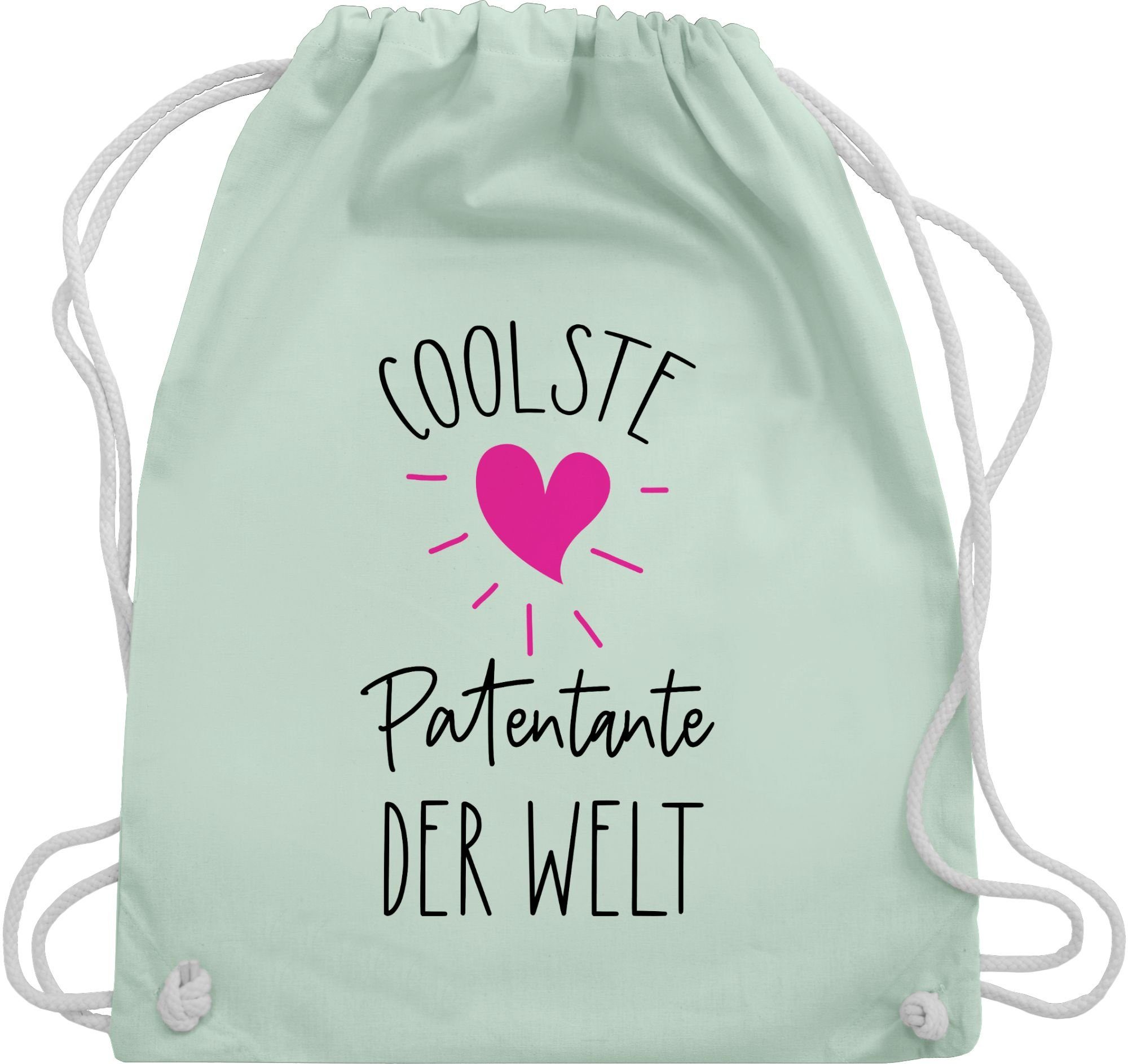Turnbeutel Coolste Patentante der Welt mit Herz