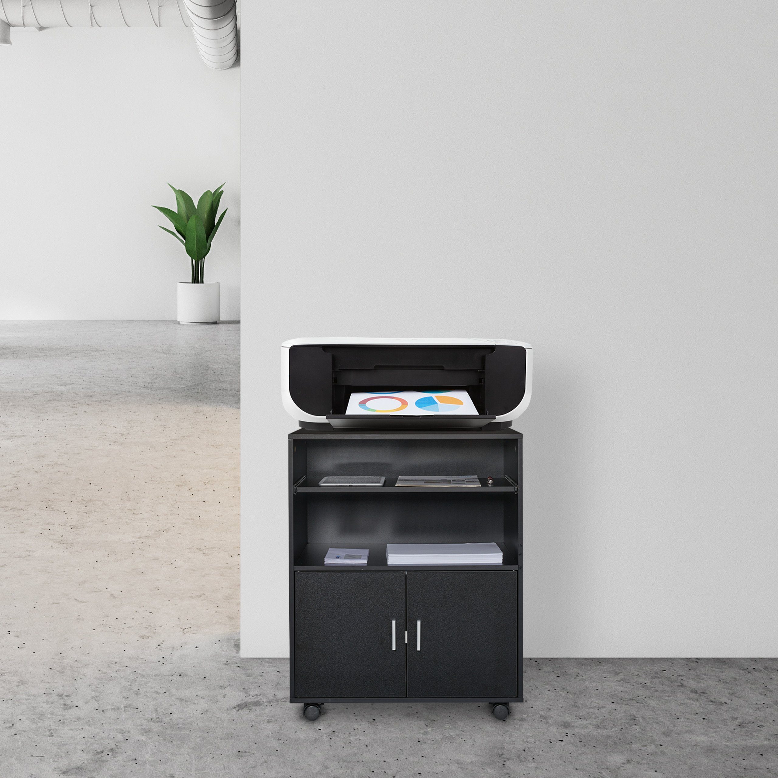 relaxdays Rollcontainer mit Tastaturauszug günstig online kaufen