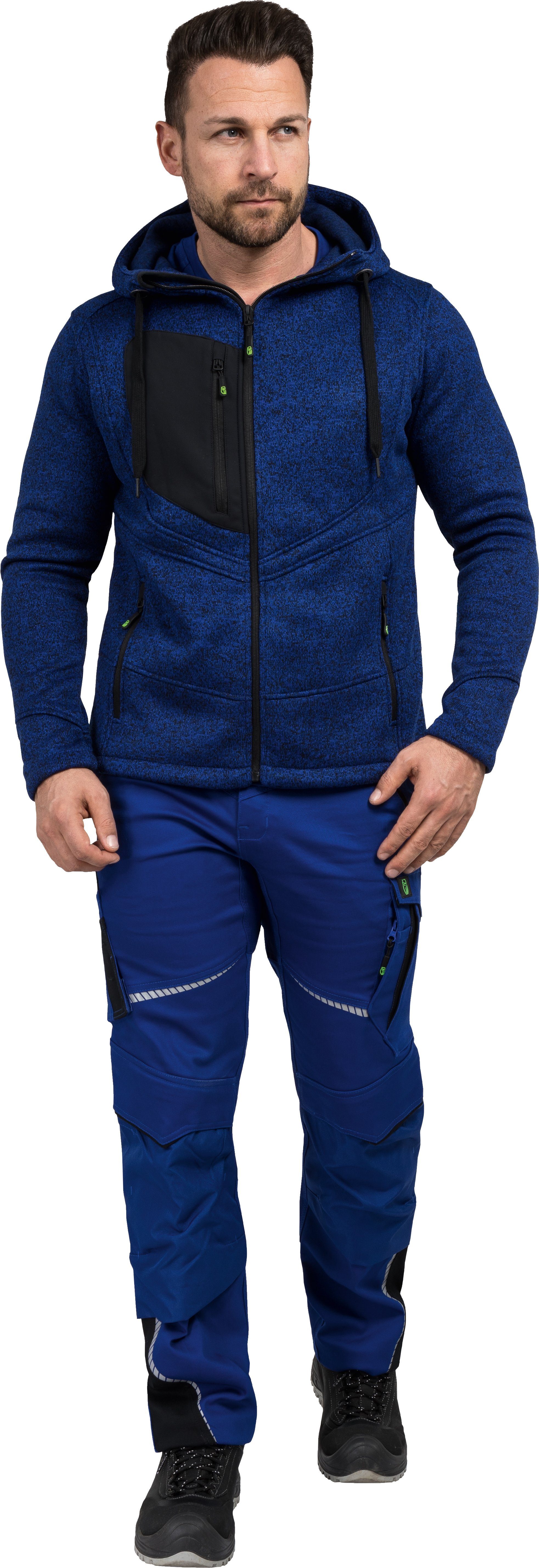 Leibwächter Kapuzenstrickjacke Casual-Line Strickjacke Unisex (Zip-Hoodie mit weicher Innenseite) Jackensaum mit Gummizug, verstellbare Kapuze mit Flachkordel