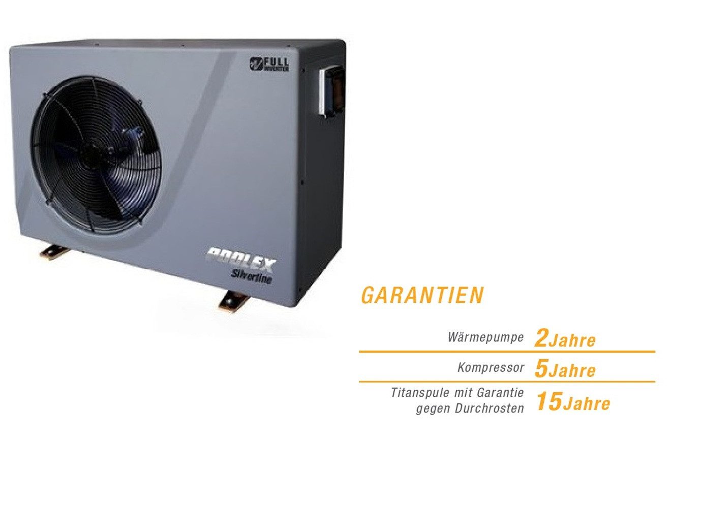 POOLEX Pool-Wärmepumpe Poolex Silverline 11,3 KW Wärmepumpe Full Inverter-Wlan 45-60QBM