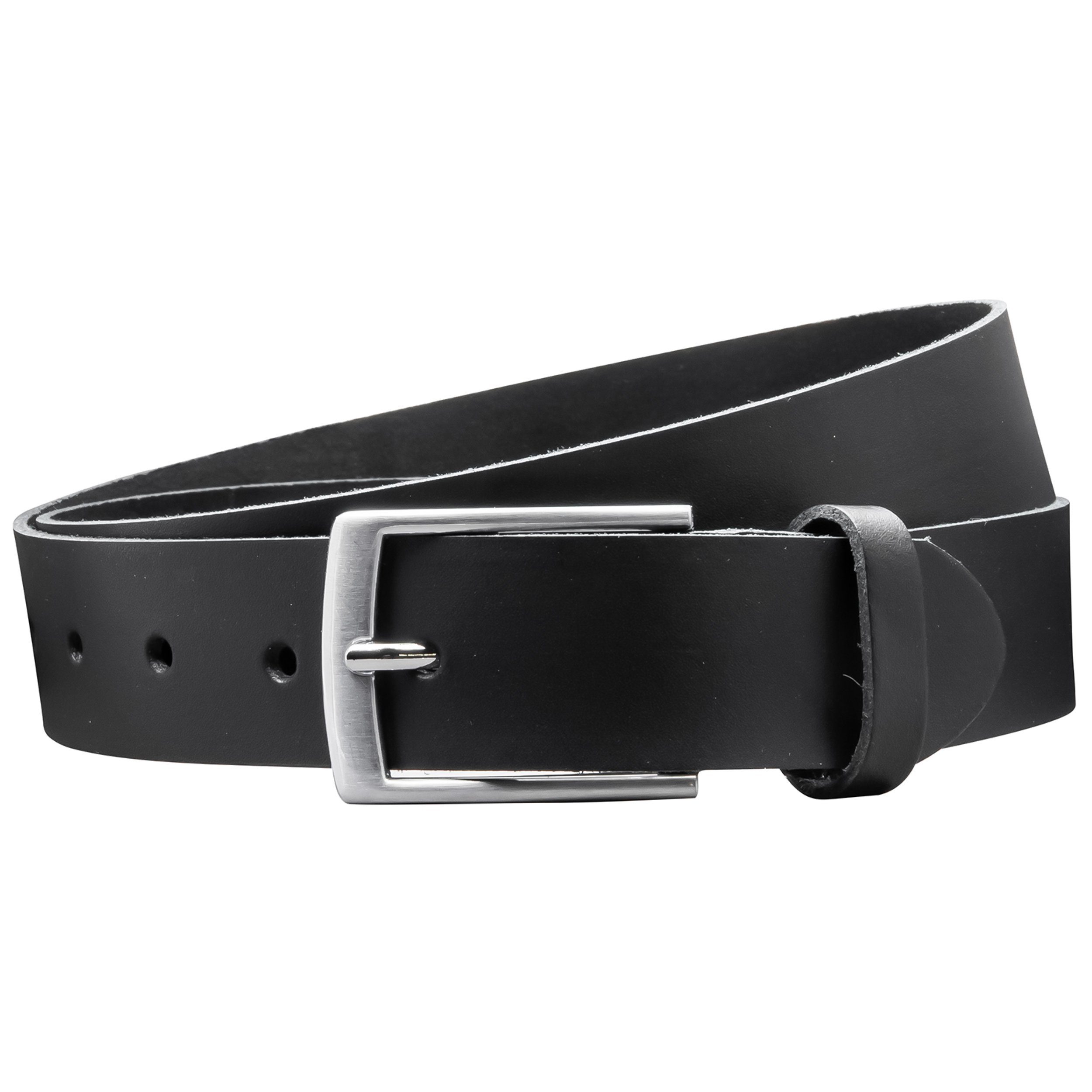 COLOGNEBELT Ledergürtel OM421-SL-Schwarz MADE IN GERMANY, Schwarz, Kürzbar, günstig online kaufen