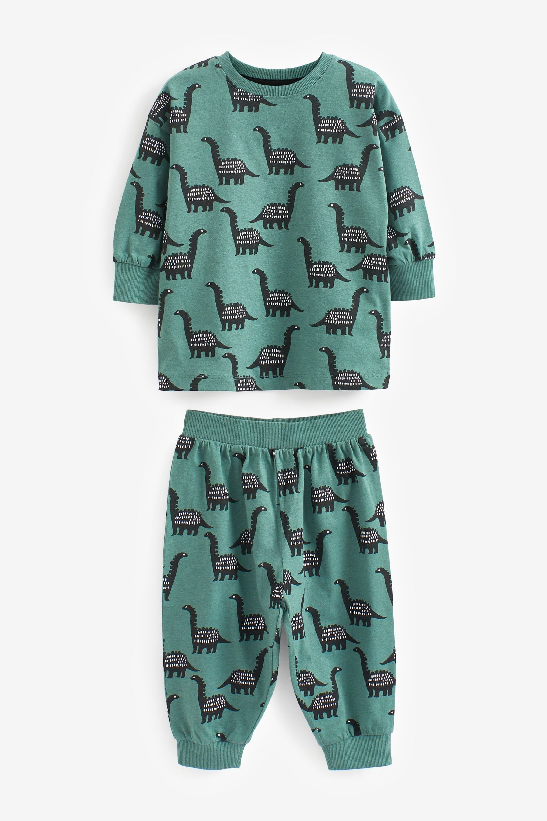 Pink/Green Pyjama Schlafanzüge Dino-Print (6 tlg) Next 3er-Pack Snuggle mit