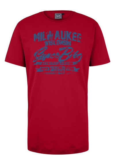 AHORN SPORTSWEAR T-Shirt MILWAUKEE_ATLANTIC BLUE mit lässigem Frontprint