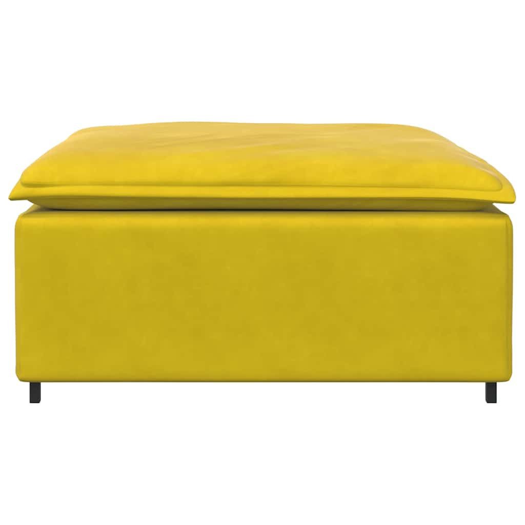 vidaXL Sofaelement Modulares Sofa Fußhocker-Modul Gelb günstig online kaufen