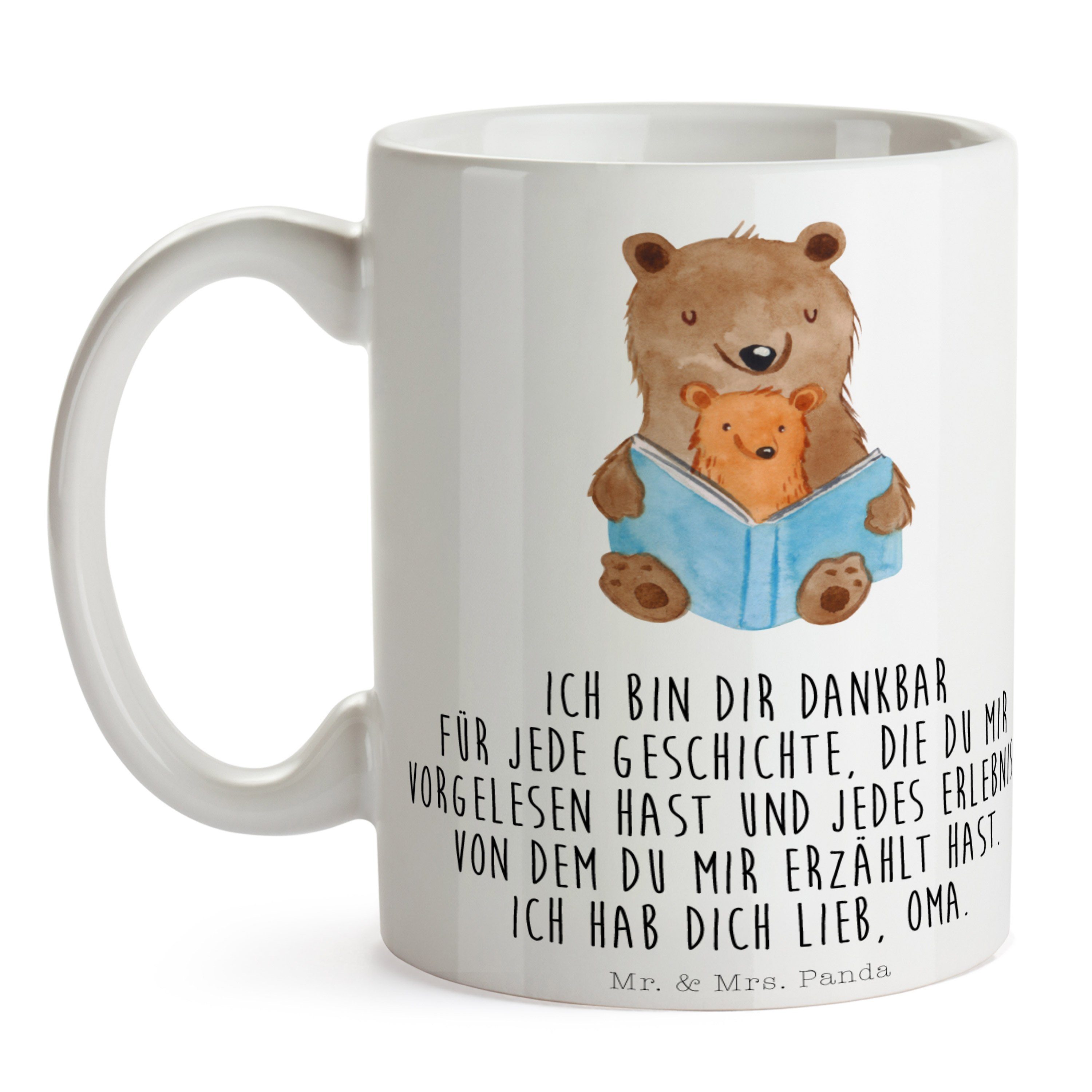 Mr. & Mrs. Panda Lieblingsoma, Buch - Bären Großmutter Tasse Geschenk Weiß Keramik - Geschenk, Oma