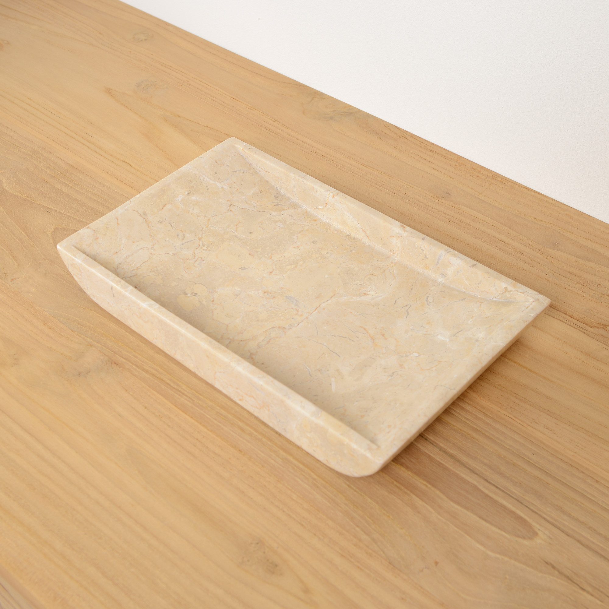wohnfreuden Dekoschale Marmor Schale rechteckig creme 30 cm, 1349 – Bild 5 von 5