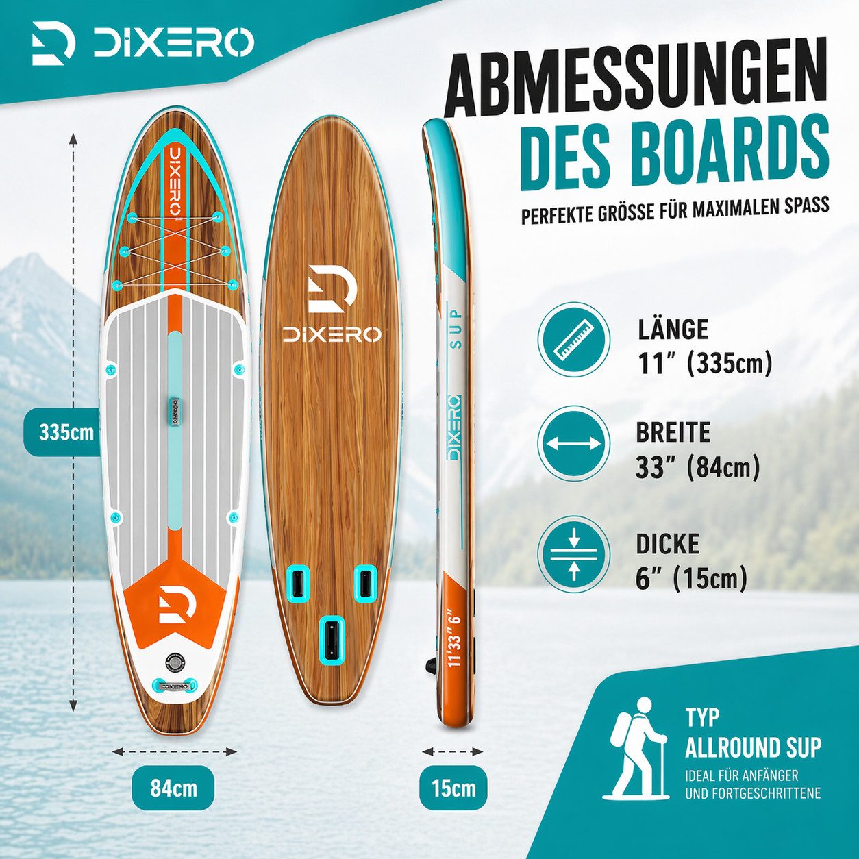COIL SUP-Board Aufblasbares SUP Board Set – Stand Up Komplettset, (Set, mit Paddel, mit Pumpe), wasserdichte Handytasche, Stabil, Leicht, Zubehör – Bild 3 von 5