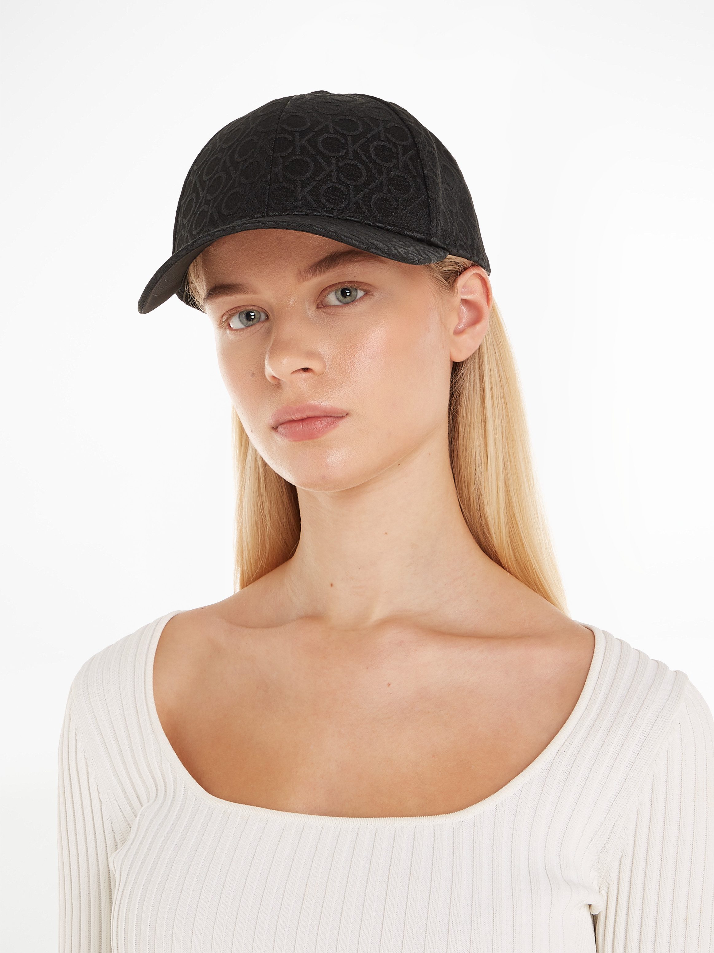 Calvin Klein Snapback Cap MONOGRAM JACQUARD CAP mit Logoprägung