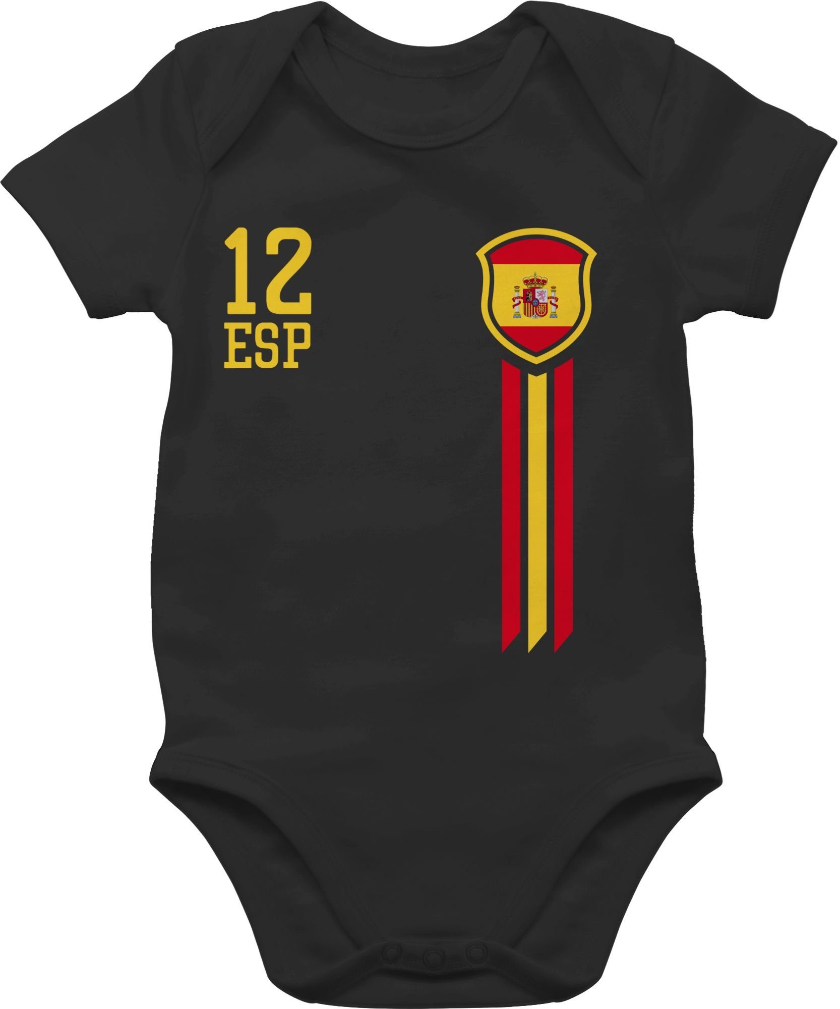 Shirtracer Shirtbody 12. Mann Spanien Fan-Shirt WM 2026 Fussball WM Fanartikel Baby