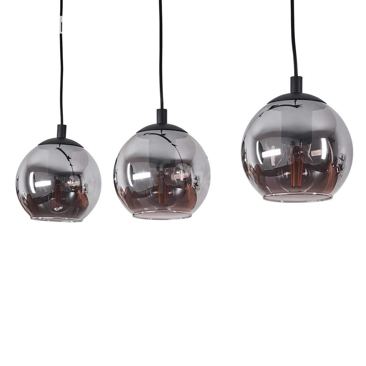 hofstein Hängeleuchte »Balestrino« Hängelampe aus Metall/Glas in Schwarz/Ra günstig online kaufen