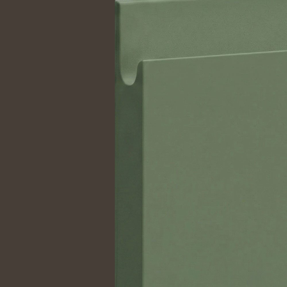 Feldmann-Wohnen Klapphängeschrank Florence (W3/90, 2-türig, 2 Einlegeböden, 1-St., puristische, grifflose Optik, lackierte Fronten, B/T/H 90x32,5x72cm) Lava / RAL 6013 schilfgrün matt